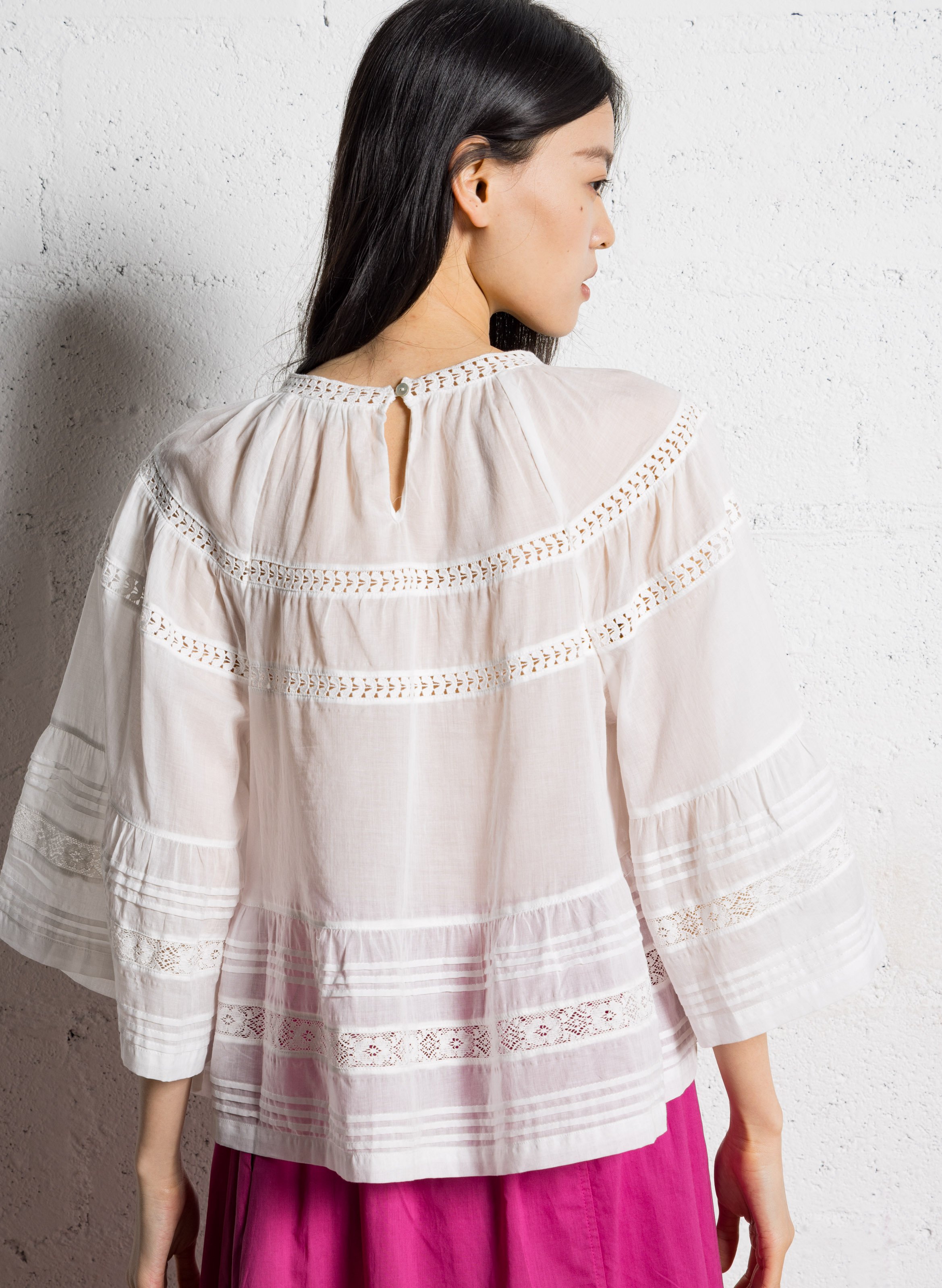 Weites Baumwoll-T-Shirt JC SOPHIE Weiss