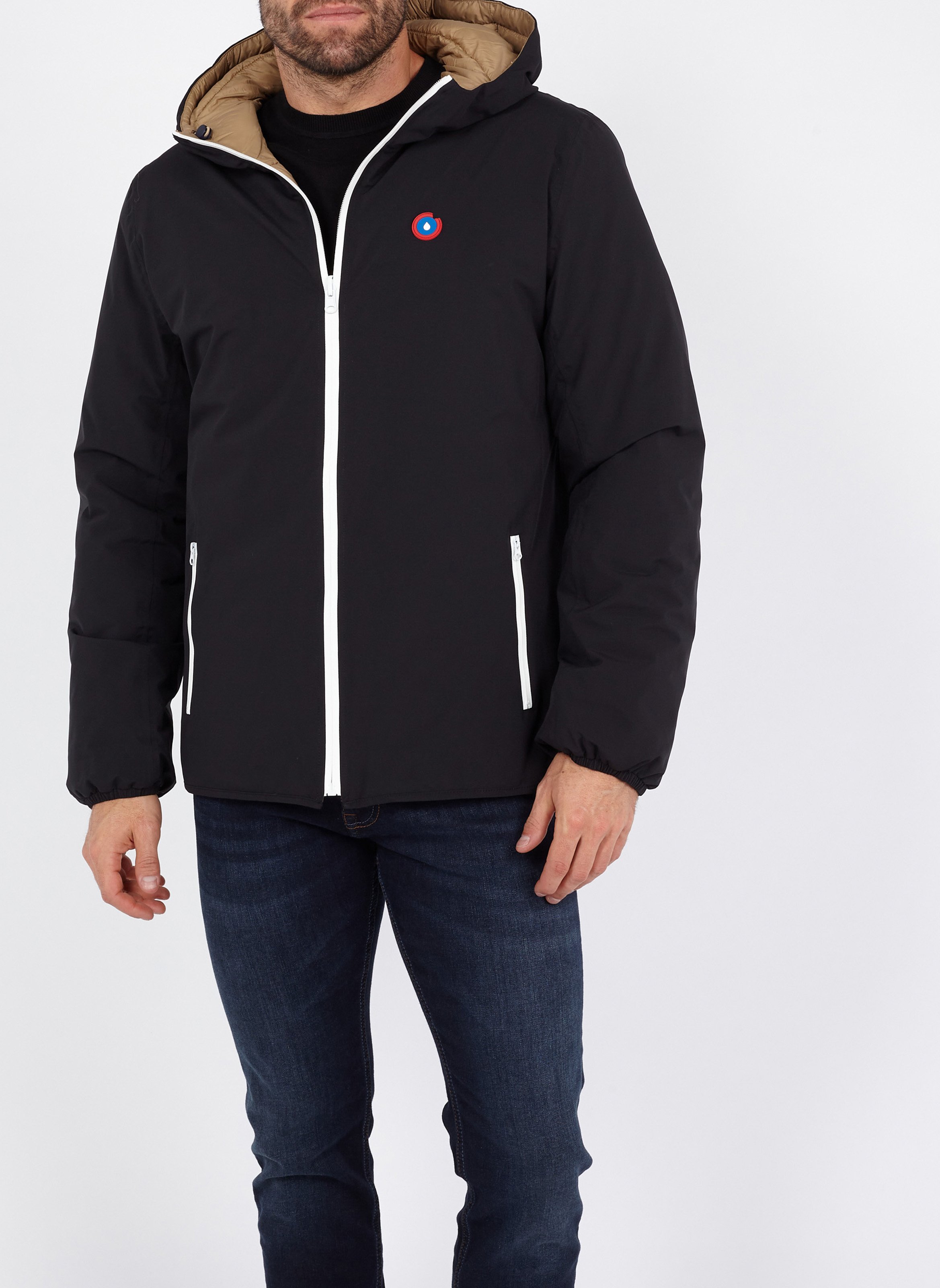 Wende-Daunenjacke mit Stehkragen FLOTTE Beige