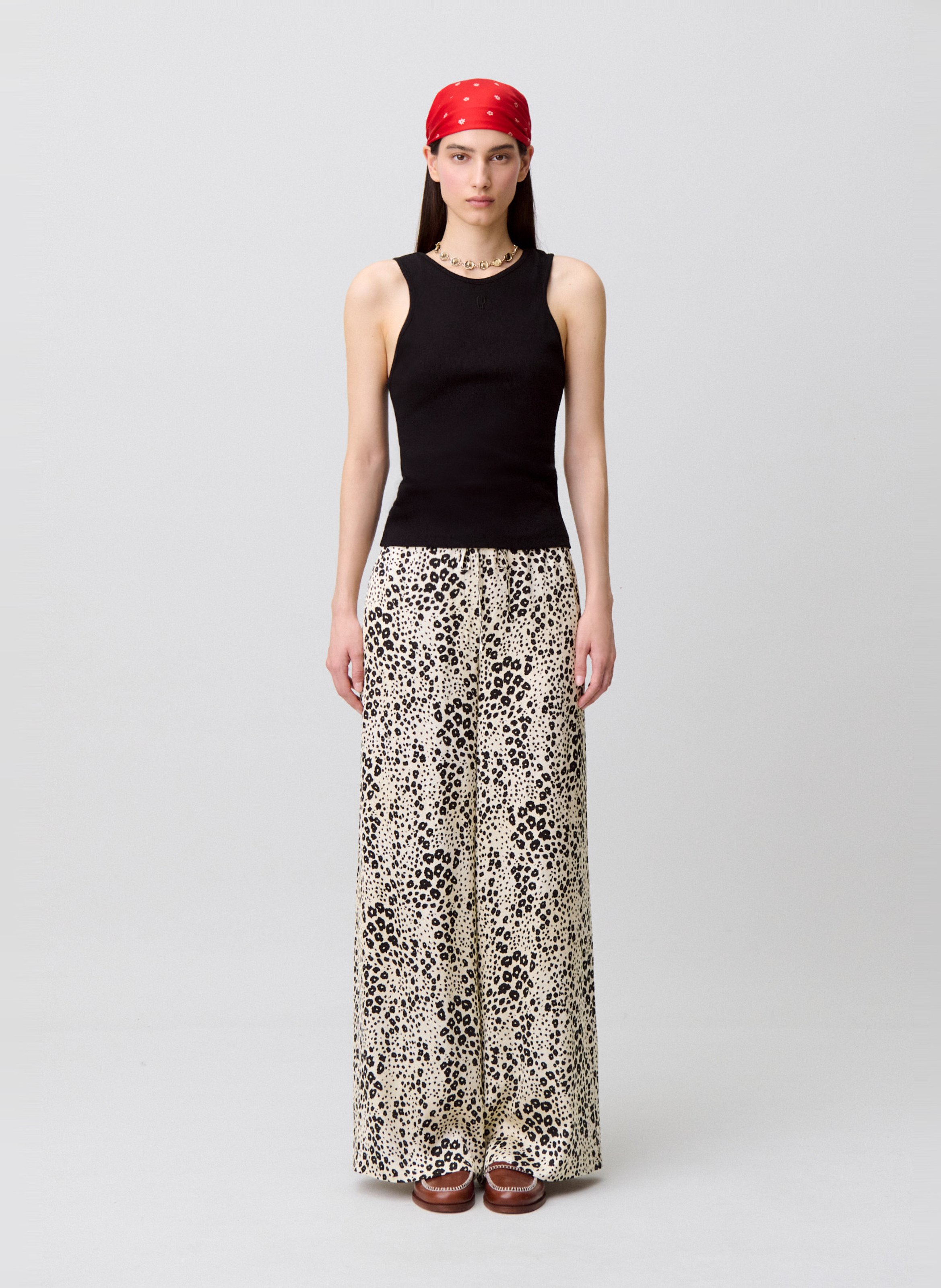 Pantalon large imprimé CLAUDIE PIERLOT Multicolore