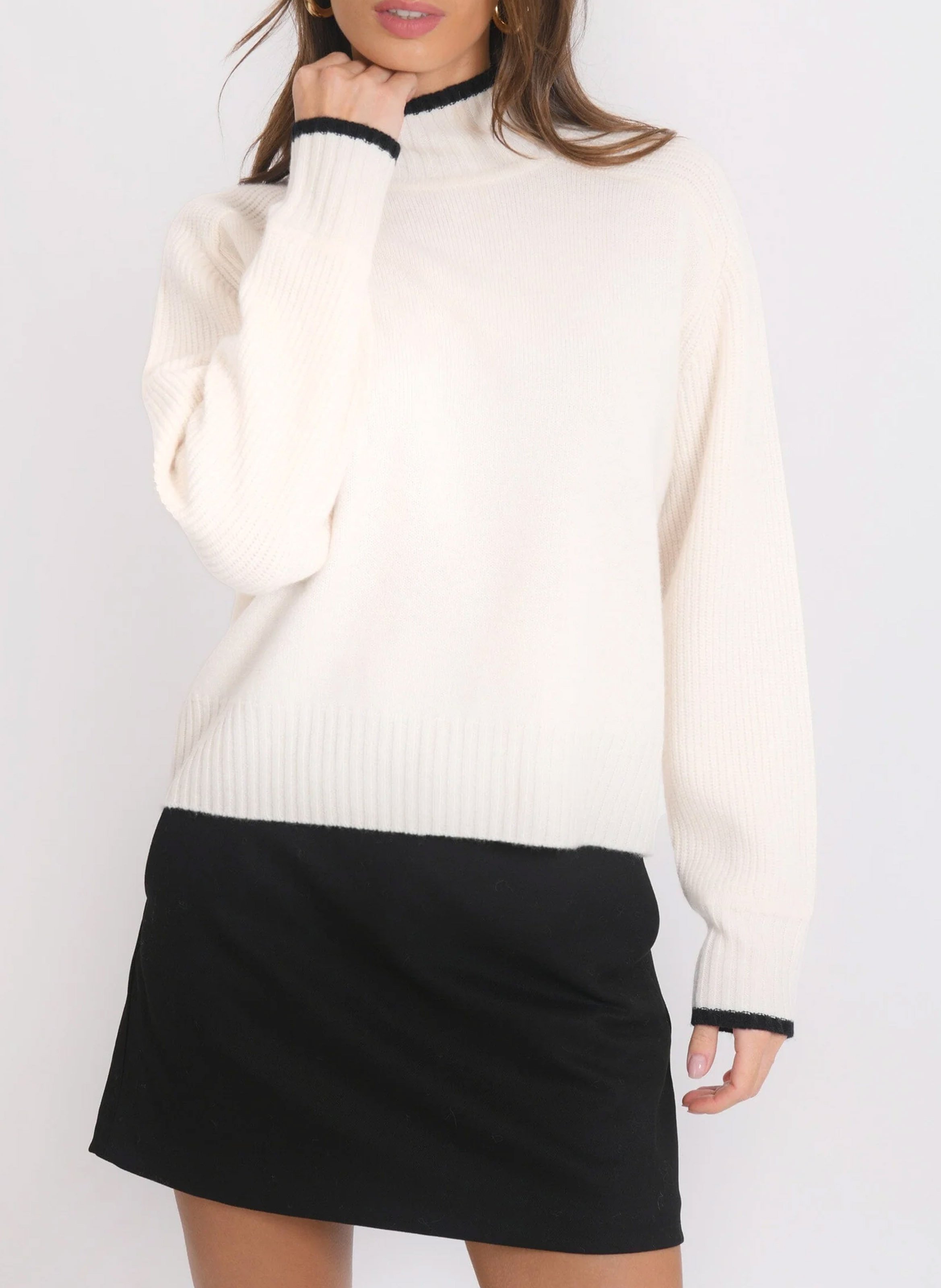 Pull oversize col V en laine et cachemire KOOKAI