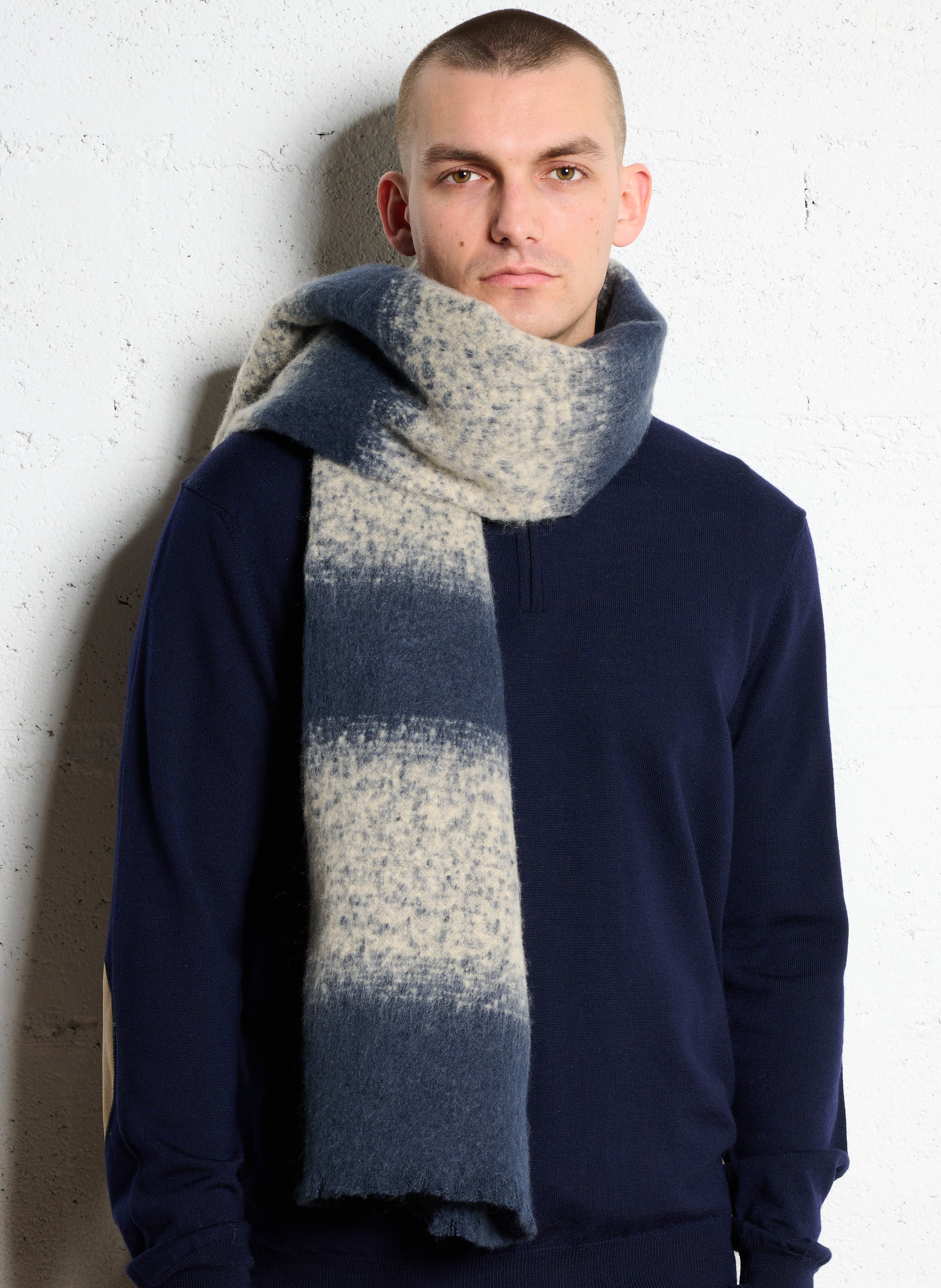 Bufanda de rayas LE TEMPS DES CERISES Azul