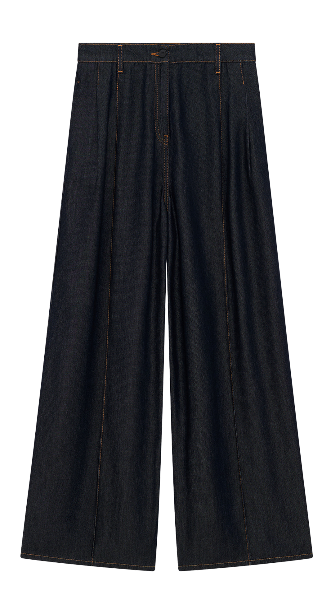 Jean large à pinces en denim brut IRO Bleu