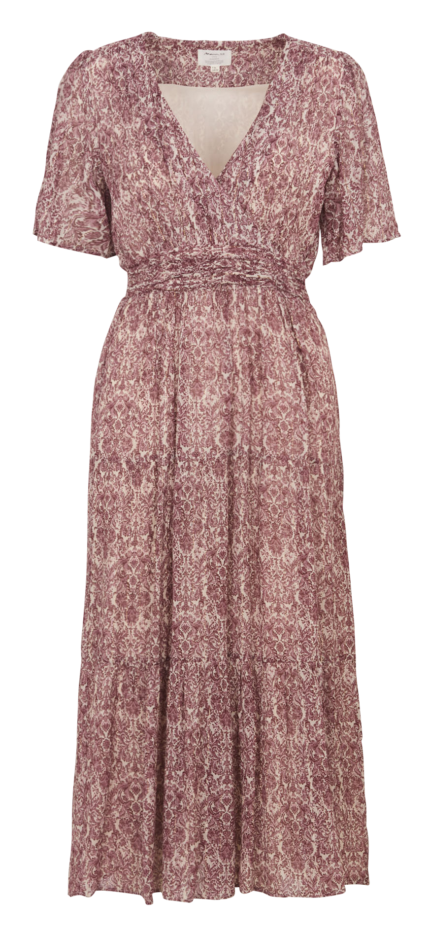 <p>Kreuzende, ausgestellte Wickelkleid mit Print</p> MAISON 123 Violett