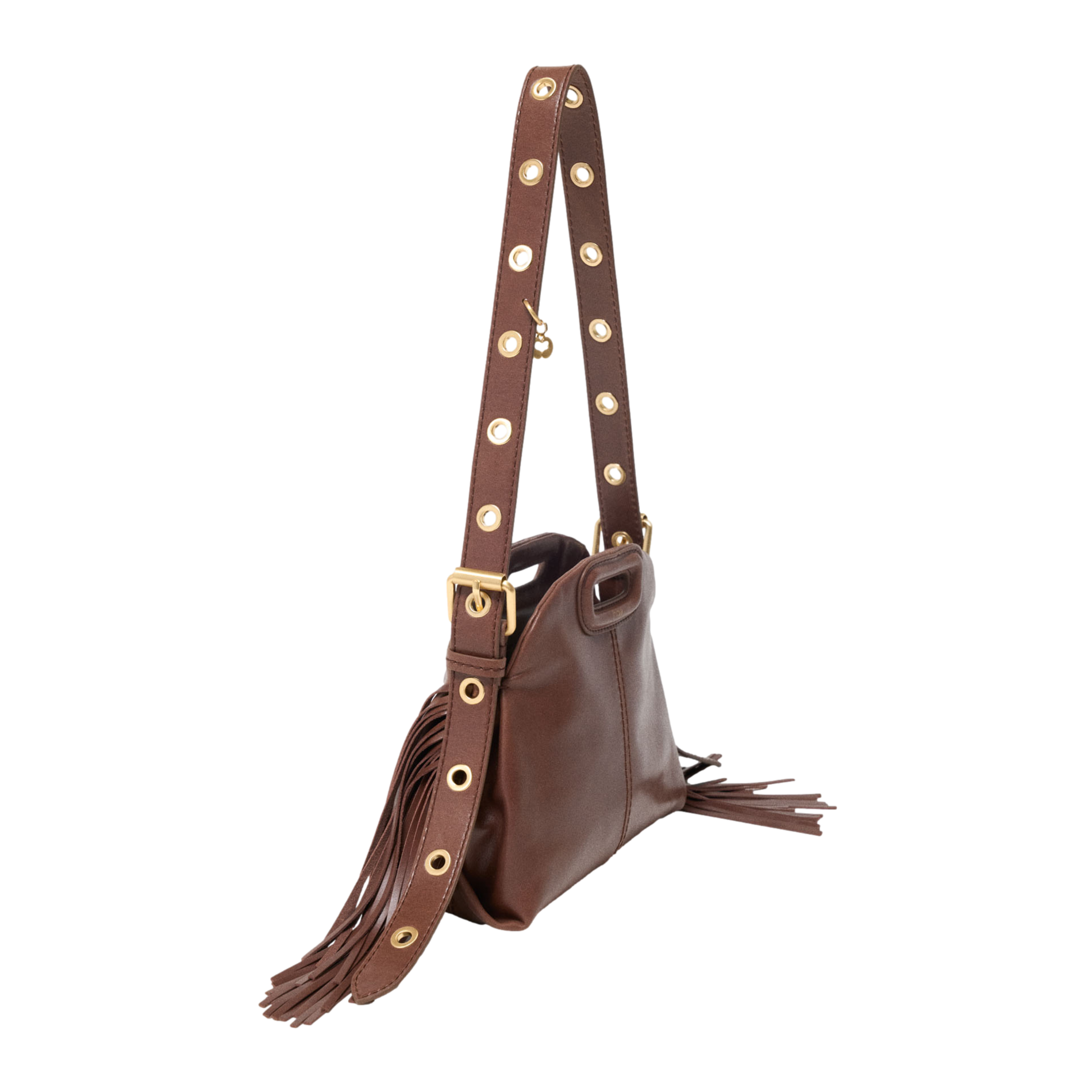 Leren clutch MAJE Bruin