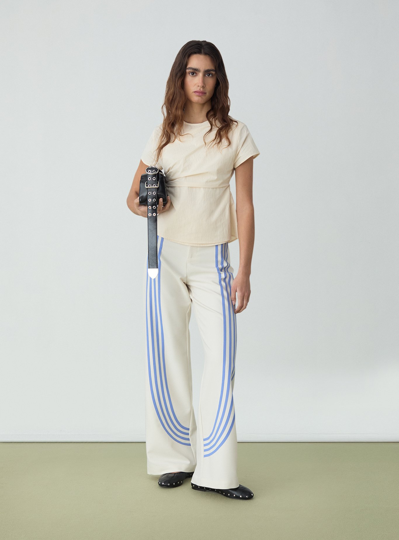 Top con cuello redondo LAAGAM Blanco