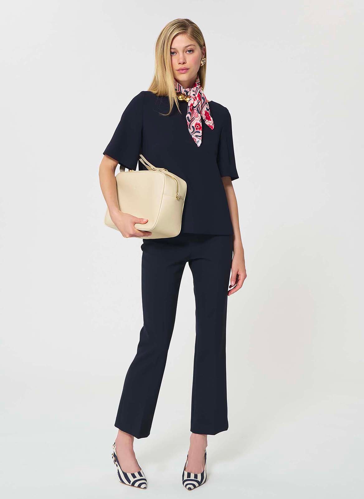 Top droit col bateau TARA JARMON Bleu