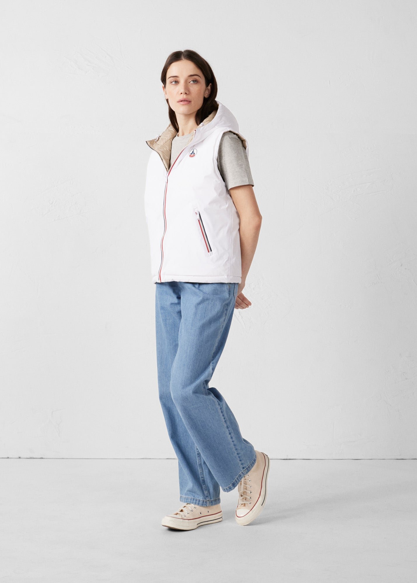 Doudoune sans manches réversible laren JOTT Blanc