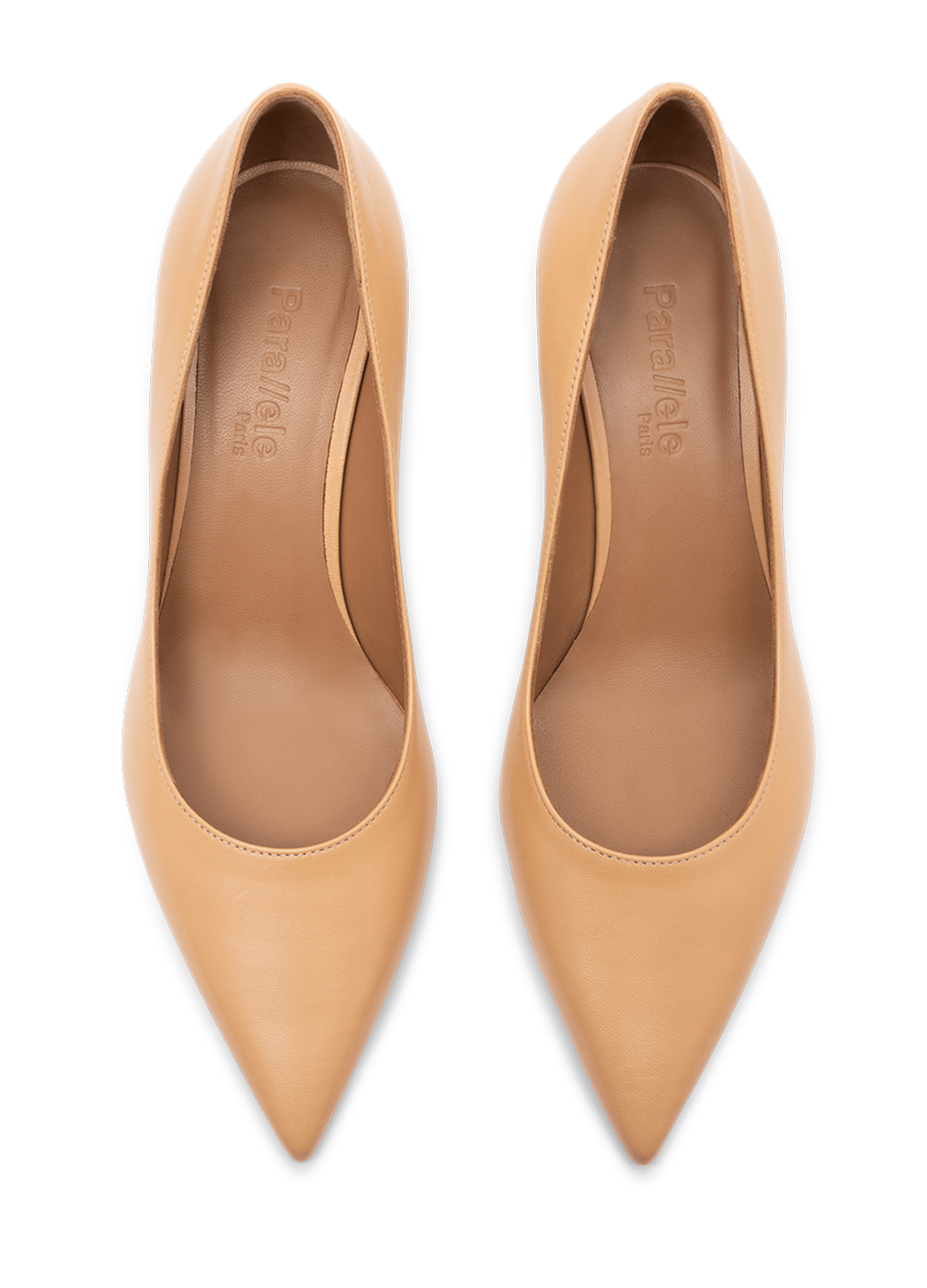 Escarpins en cuir nappa beige PARALLELE PARIS Beige