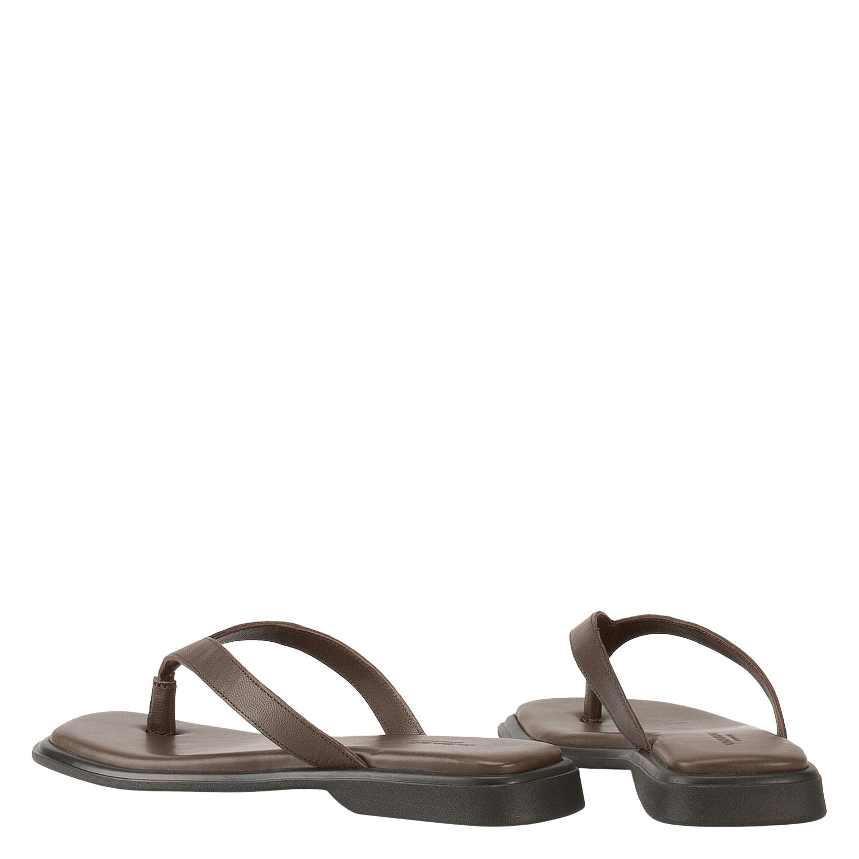 Sandales plates en cuir VAGABOND Marron