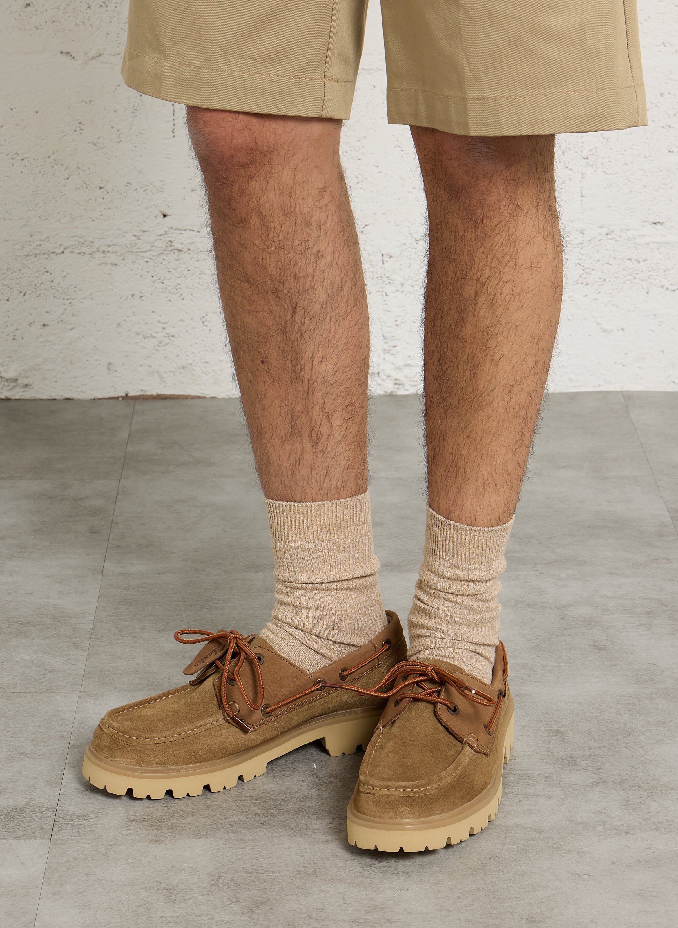 Chaussures bateau en cuir CLARKS Marron