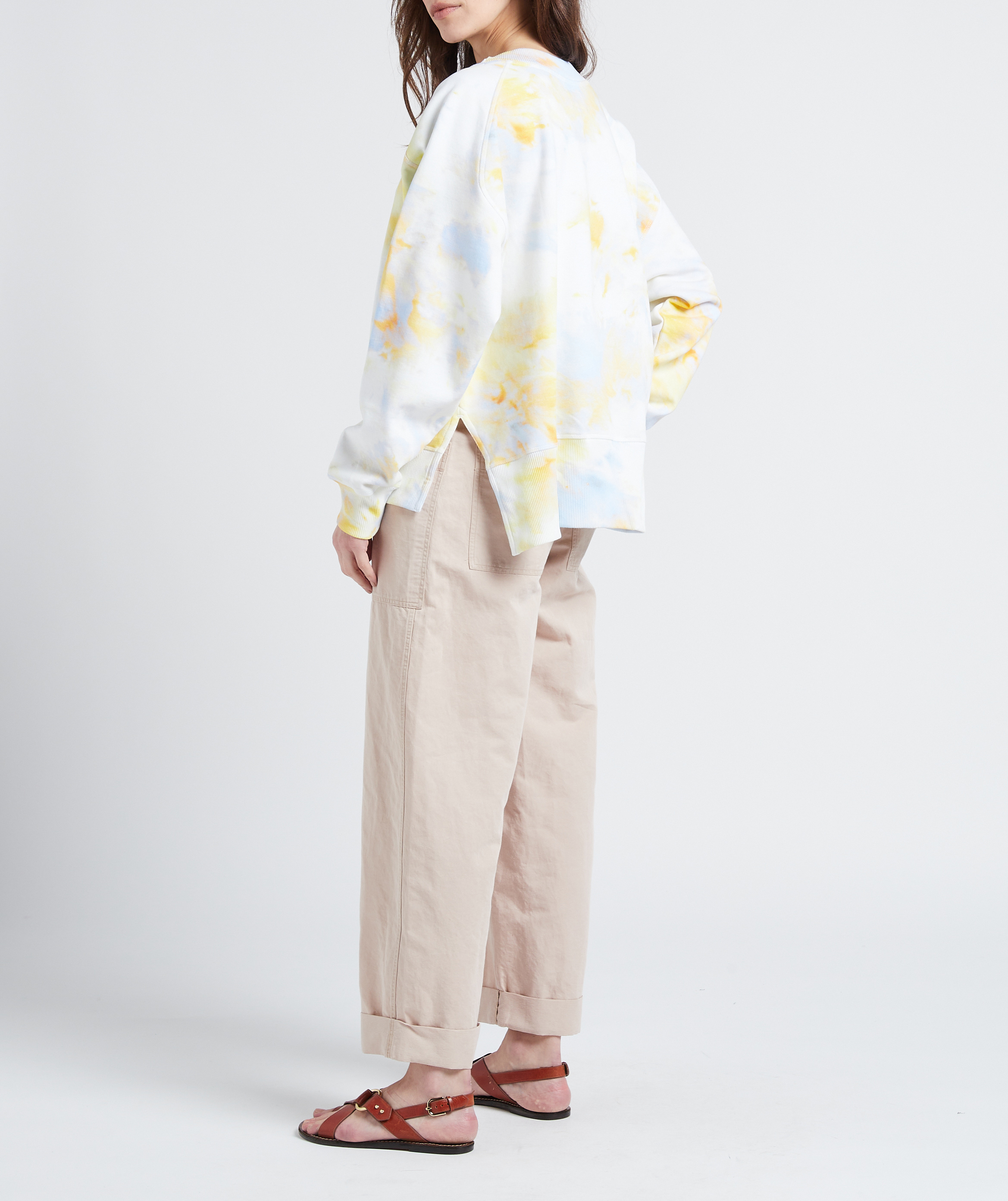 Oversize cotton round-neck sweatshirt BELLEROSE Grey