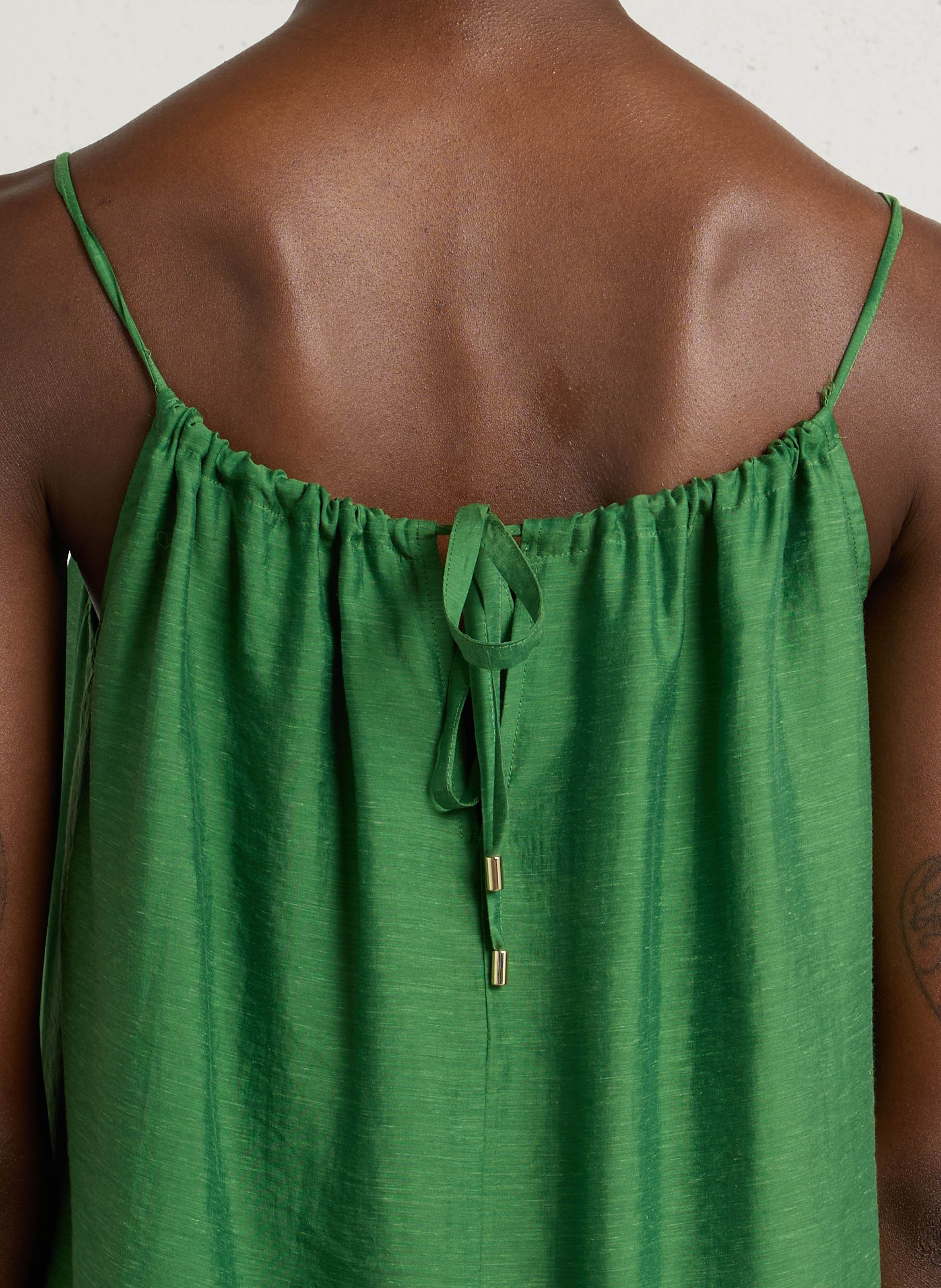 Vestido satinado holgado MAISON 123 Verde