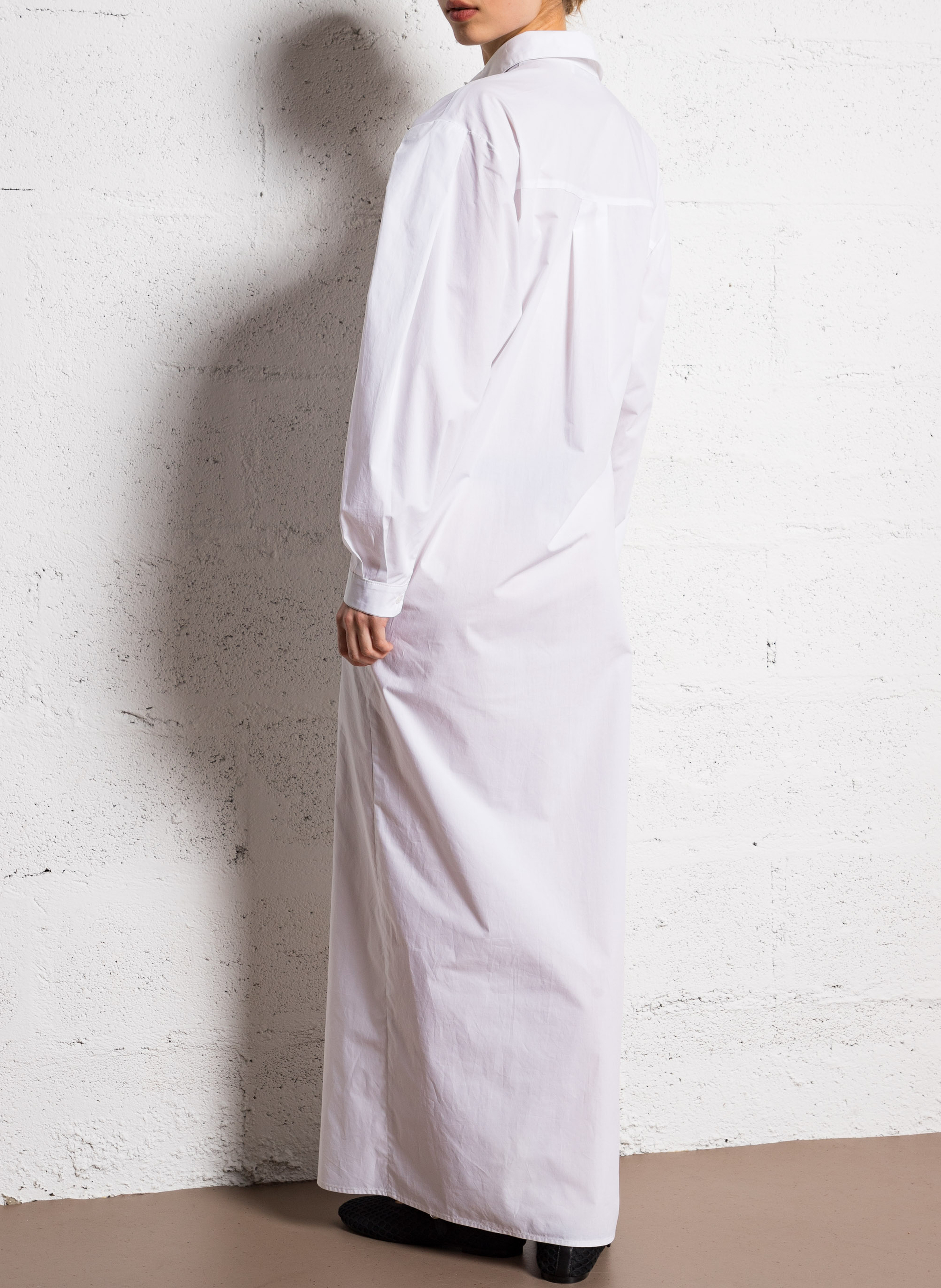 Long cotton wrap dress ATTIC AND BARN White