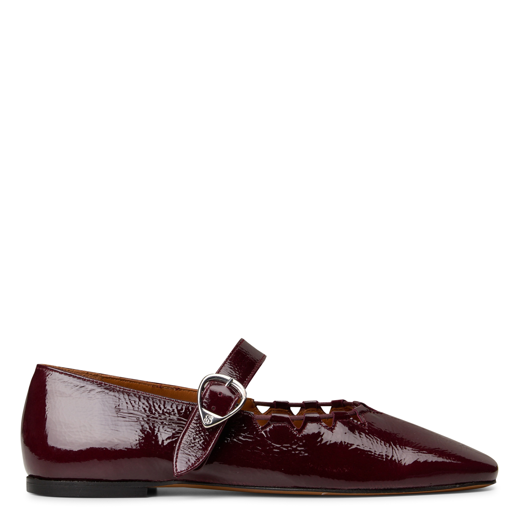 Ballerines en cuir velours SOCQUE PARIS Prune