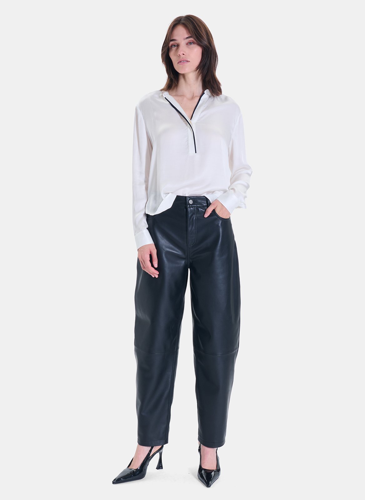 Wijdvallende blouse met lange mouwen ZAPA Wit