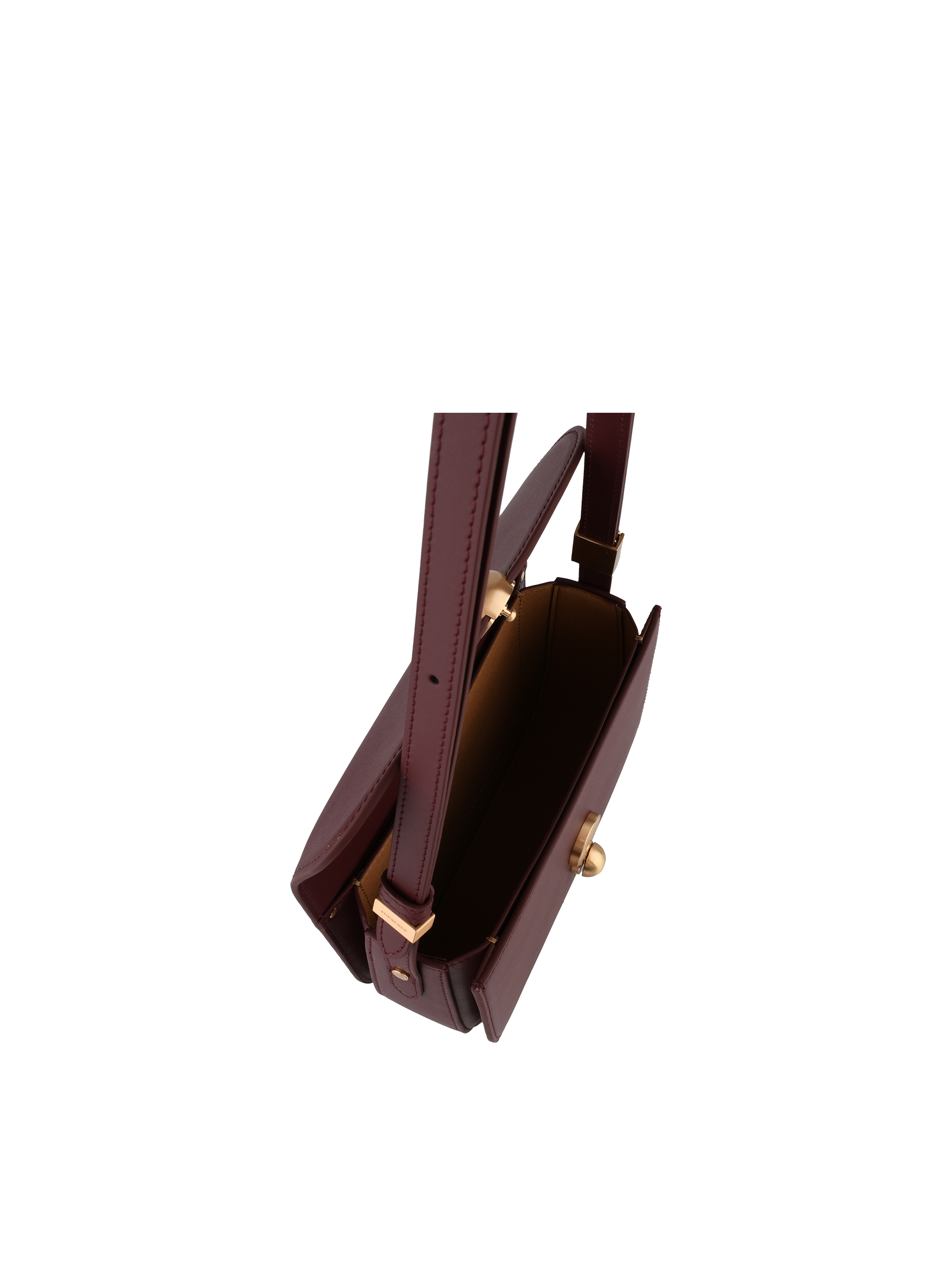 Crossbody bag in cowhide leather POURCHET Red