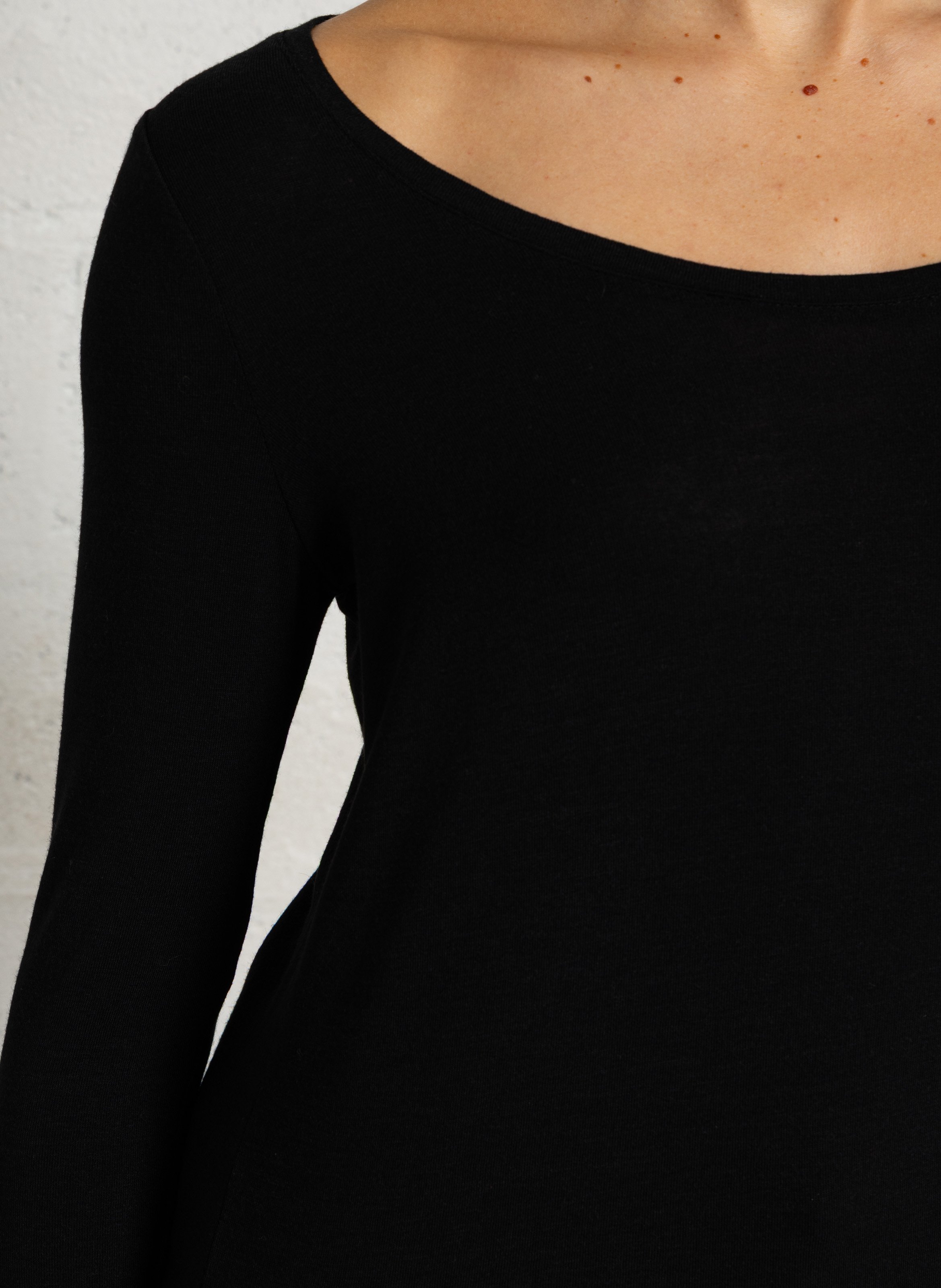Effen T-shirt met lange mouwen LA PETITE ETOILE Zwart