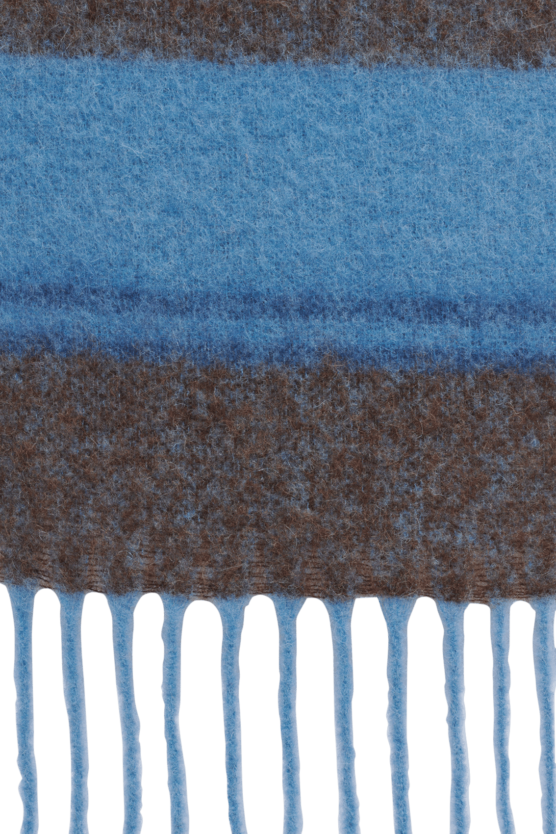 Fringed striped scarf in a wool blend GERARD DAREL Blue