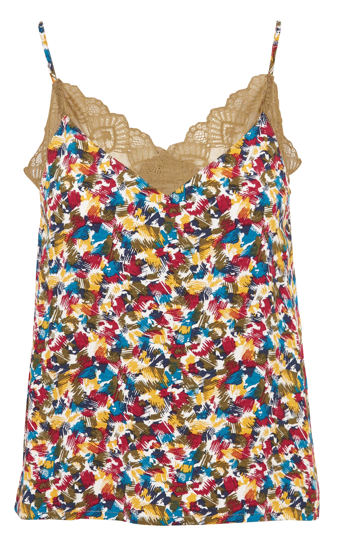 Caraco imprimé à col V  VILA Beige