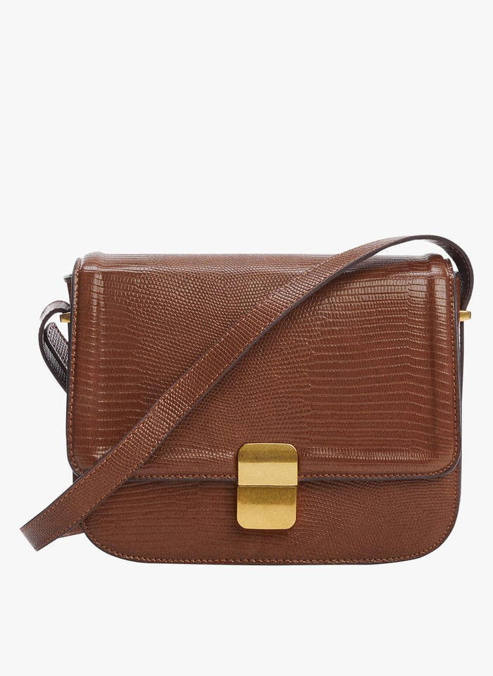 Sac Bandouli re Croco Marron Moyen Mango Femme Place des Tendances