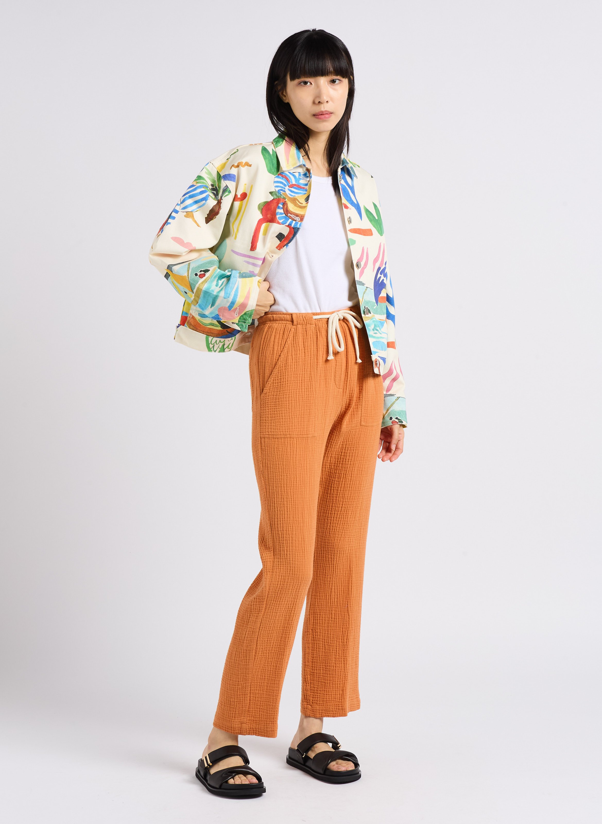 Mules plates en cuir d&#039;agneau  MI/MAI Noir