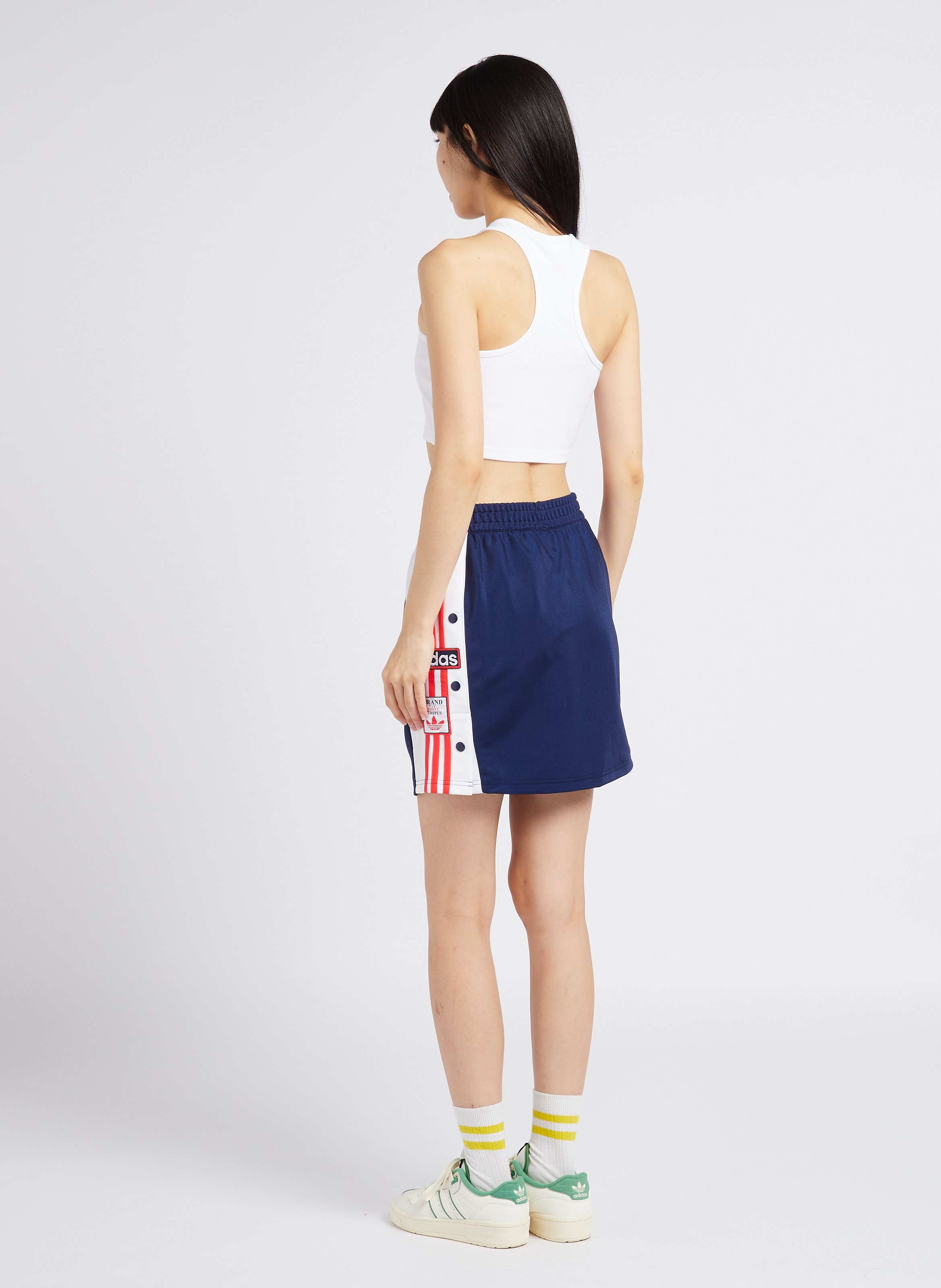 Débardeur court en coton ADIDAS Blanc