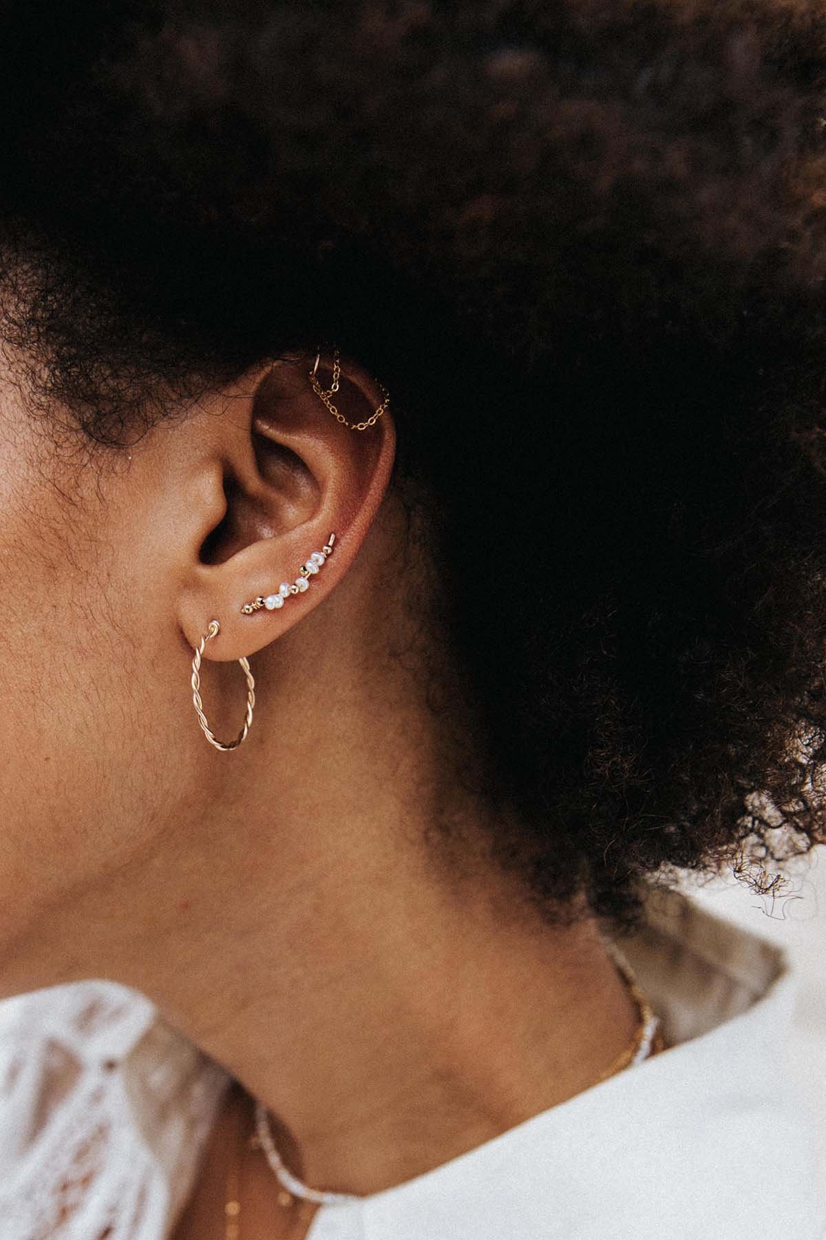 Twisted hoop earrings YAY Golden