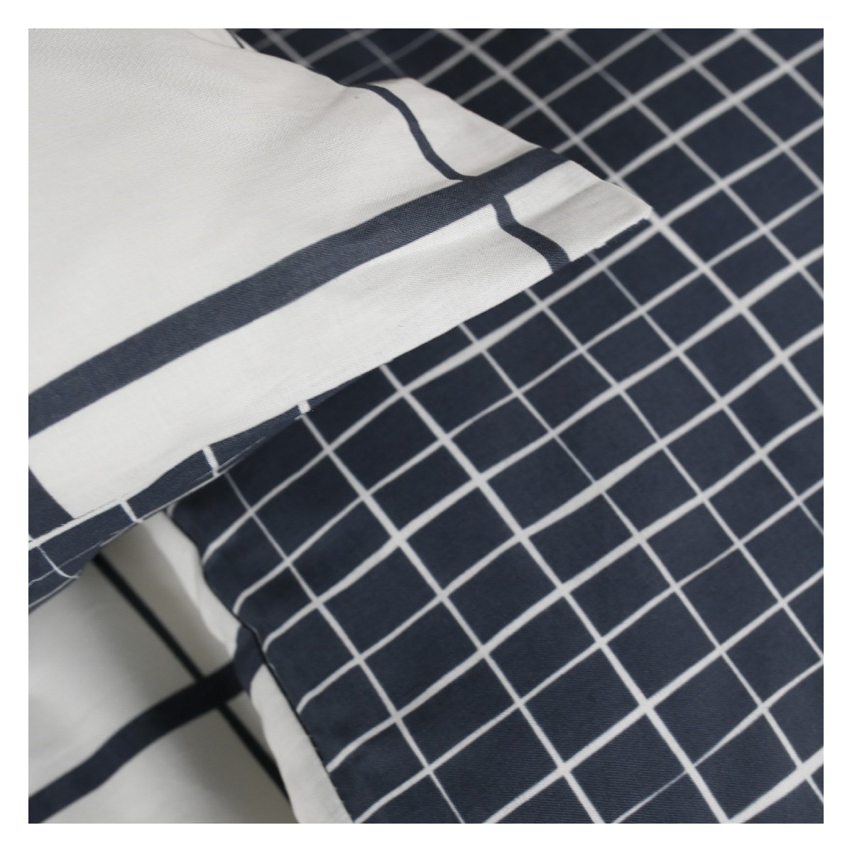 Printed cotton zippered bed set TODAY LINGE DE MAISON White