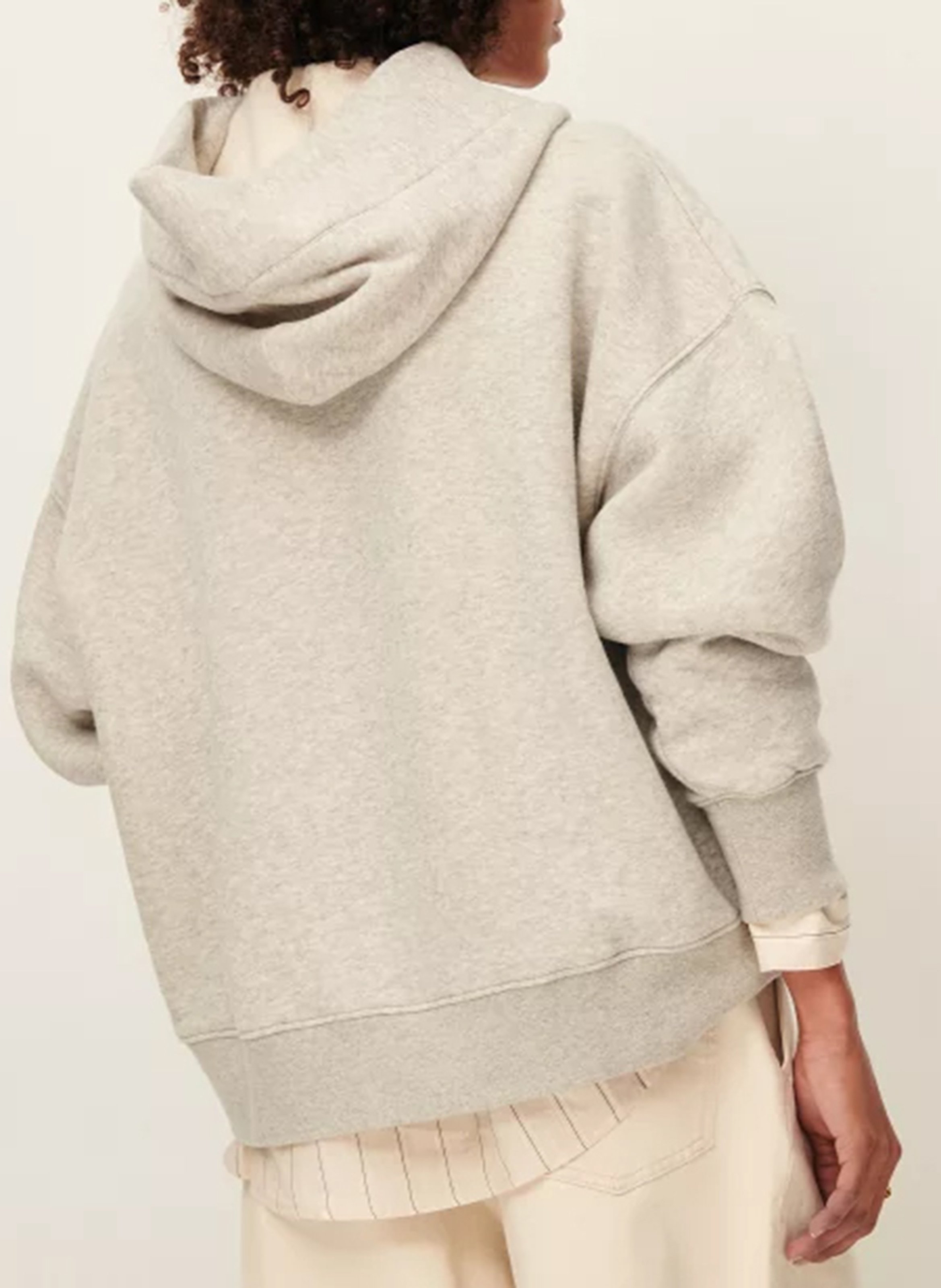 Sweat oversize à capuche en coton SESSUN Gris