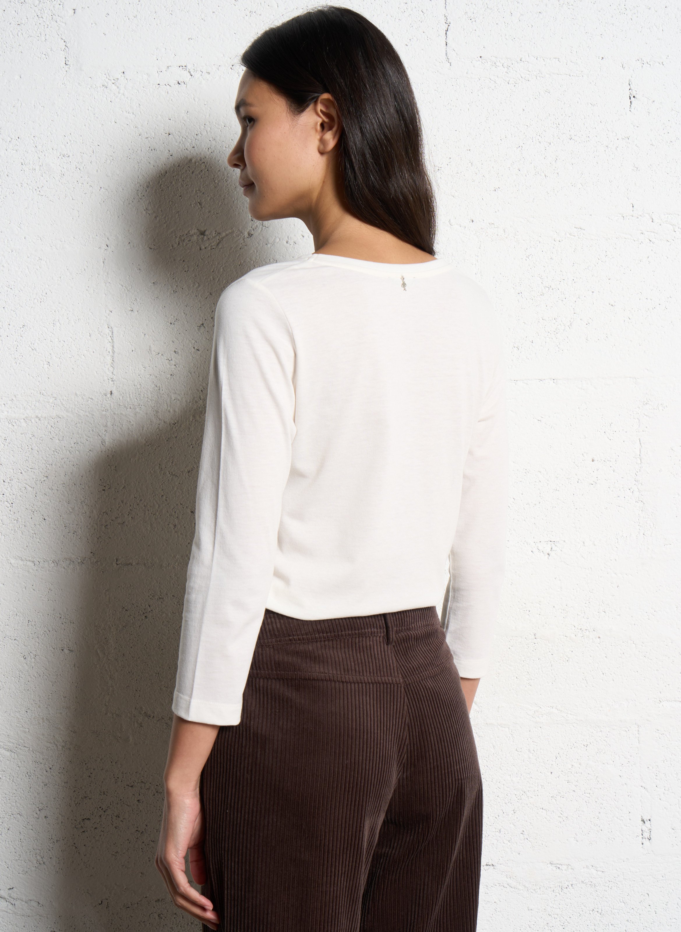 Gestreept T-shirt ONE STEP Wit