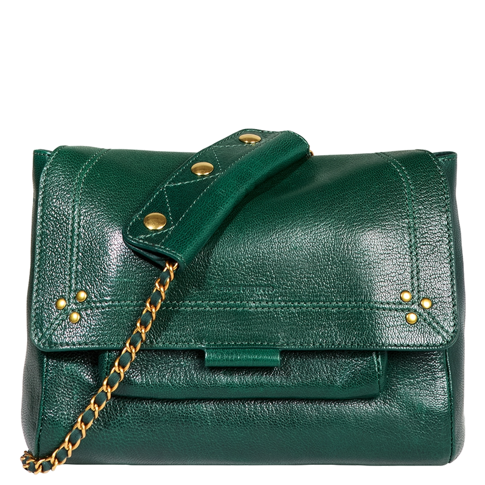 Leather messenger bag JEROME DREYFUSS Green
