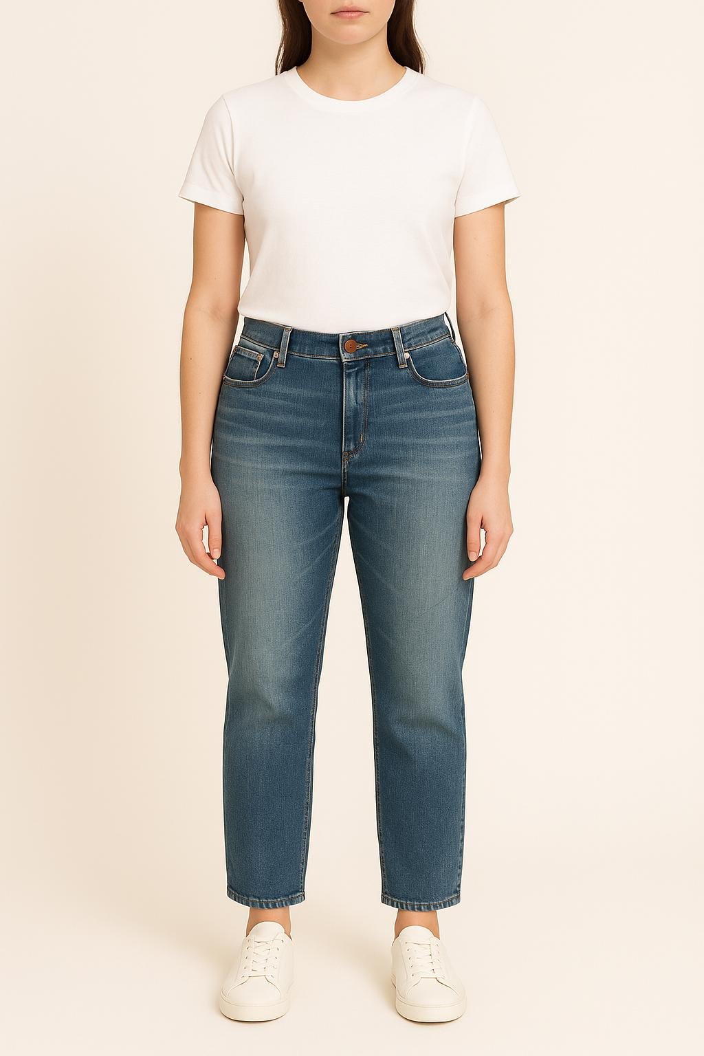 Cropped slim jeans with studs LEVI'S - Seconde main Blue