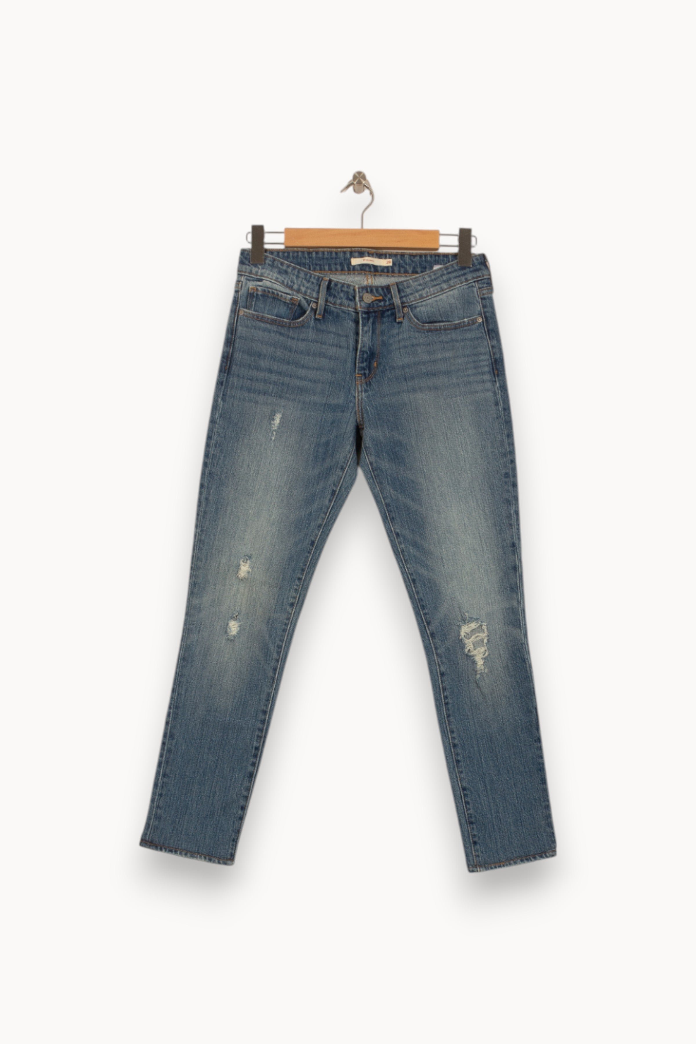 Cropped slim jeans with studs LEVI'S - Seconde main Blue