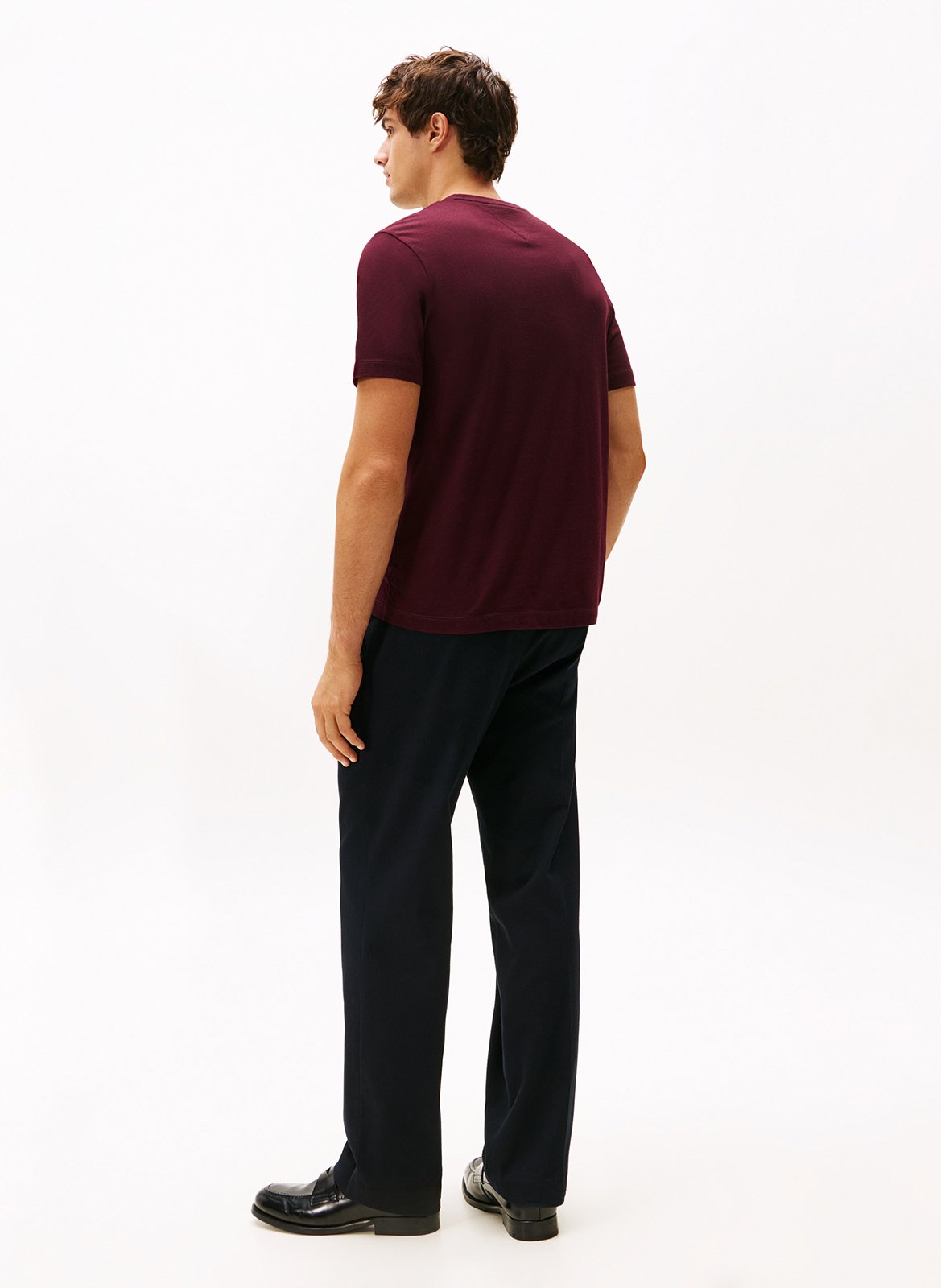 Rundhals-T-Shirt aus Baumwolle TOMMY HILFIGER Pflaume