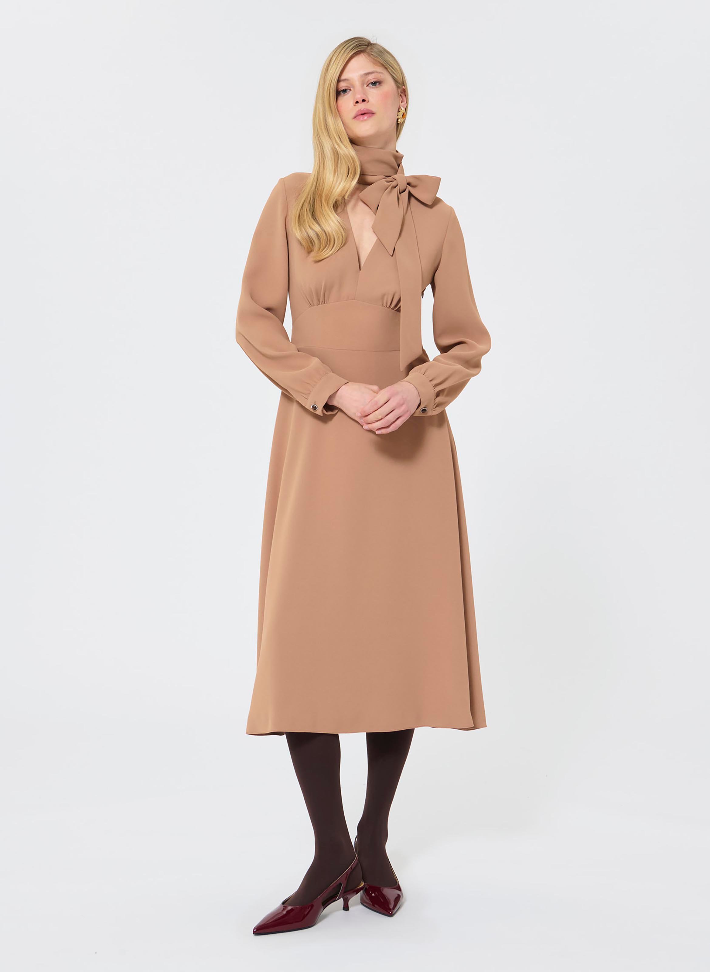 Long pussy-bow dress TARA JARMON