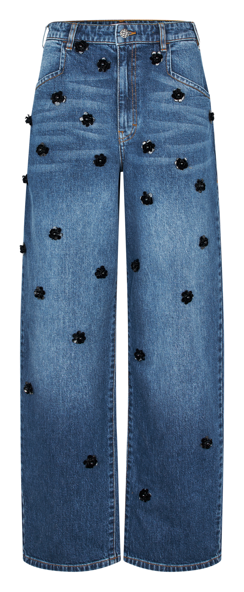 Jean large taille haute en coton bio mélangé BAUM UND PFERDGARTEN Bleu