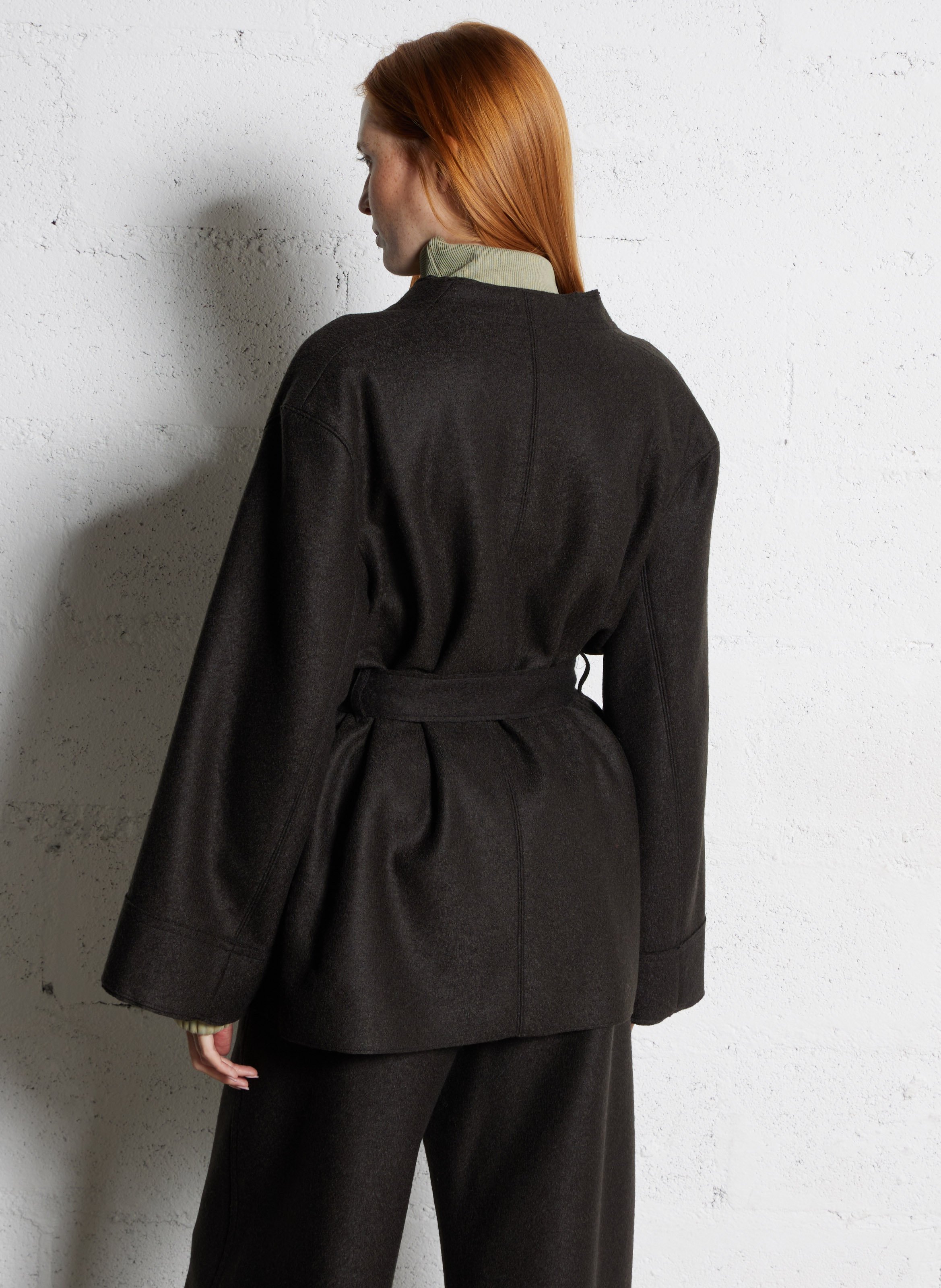 Virgin wool kimono SOEUR Green