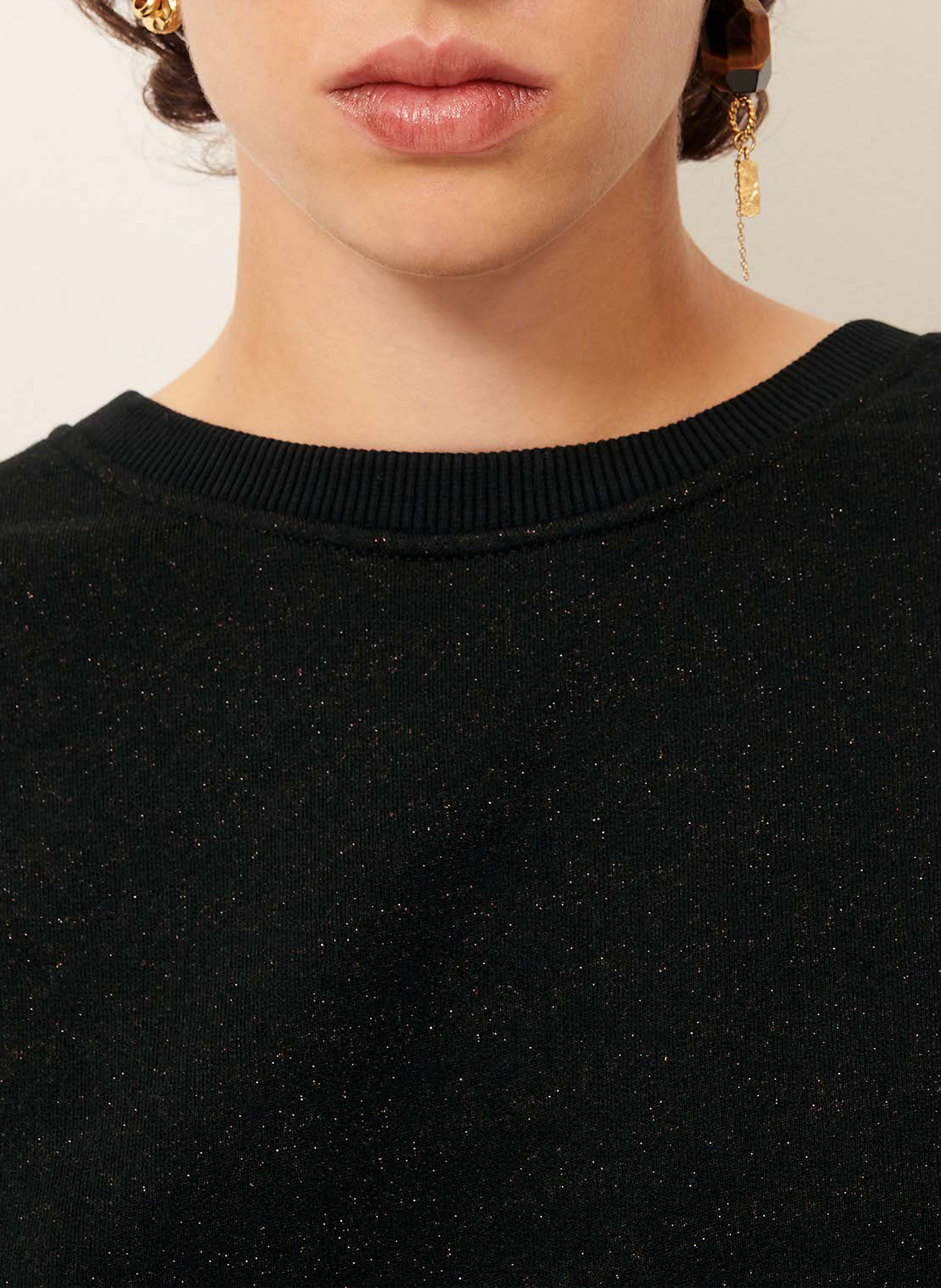 Sweat ample en coton mélangé SESSUN Noir