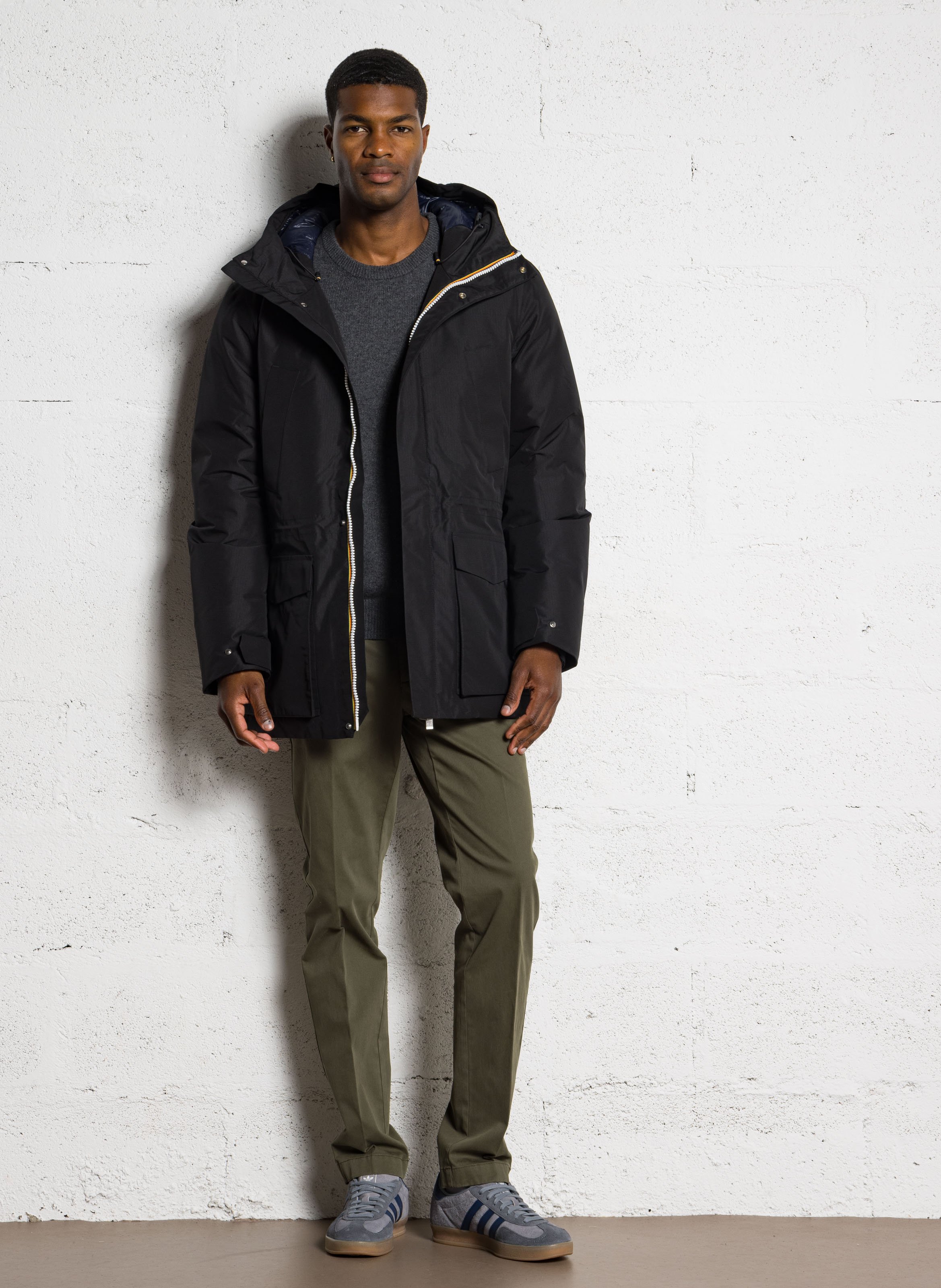 Rundhalsausschnitt Pullover aus Wolle HACKETT Grau