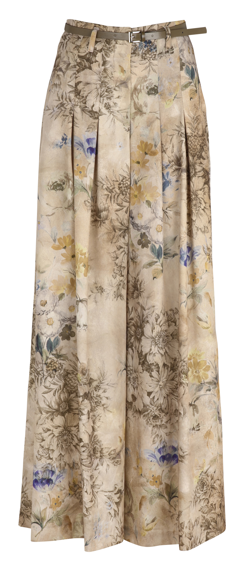 Jupe midi à imprimé floral IMPERIAL Beige