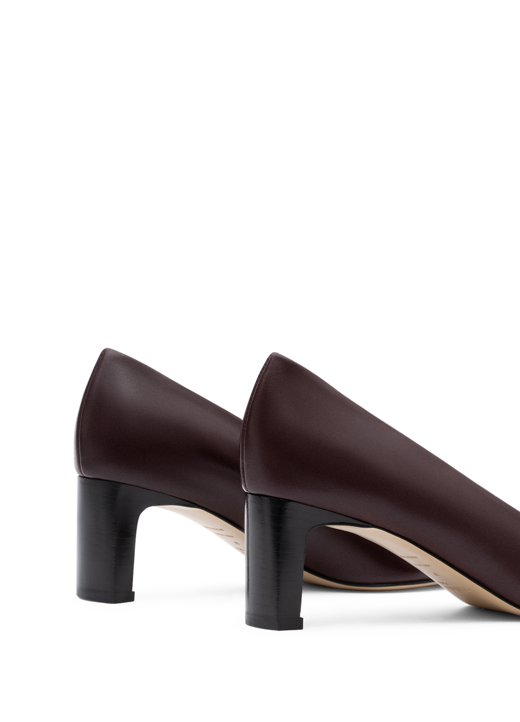 Burgundy smooth leather pumps PARALLELE PARIS Red