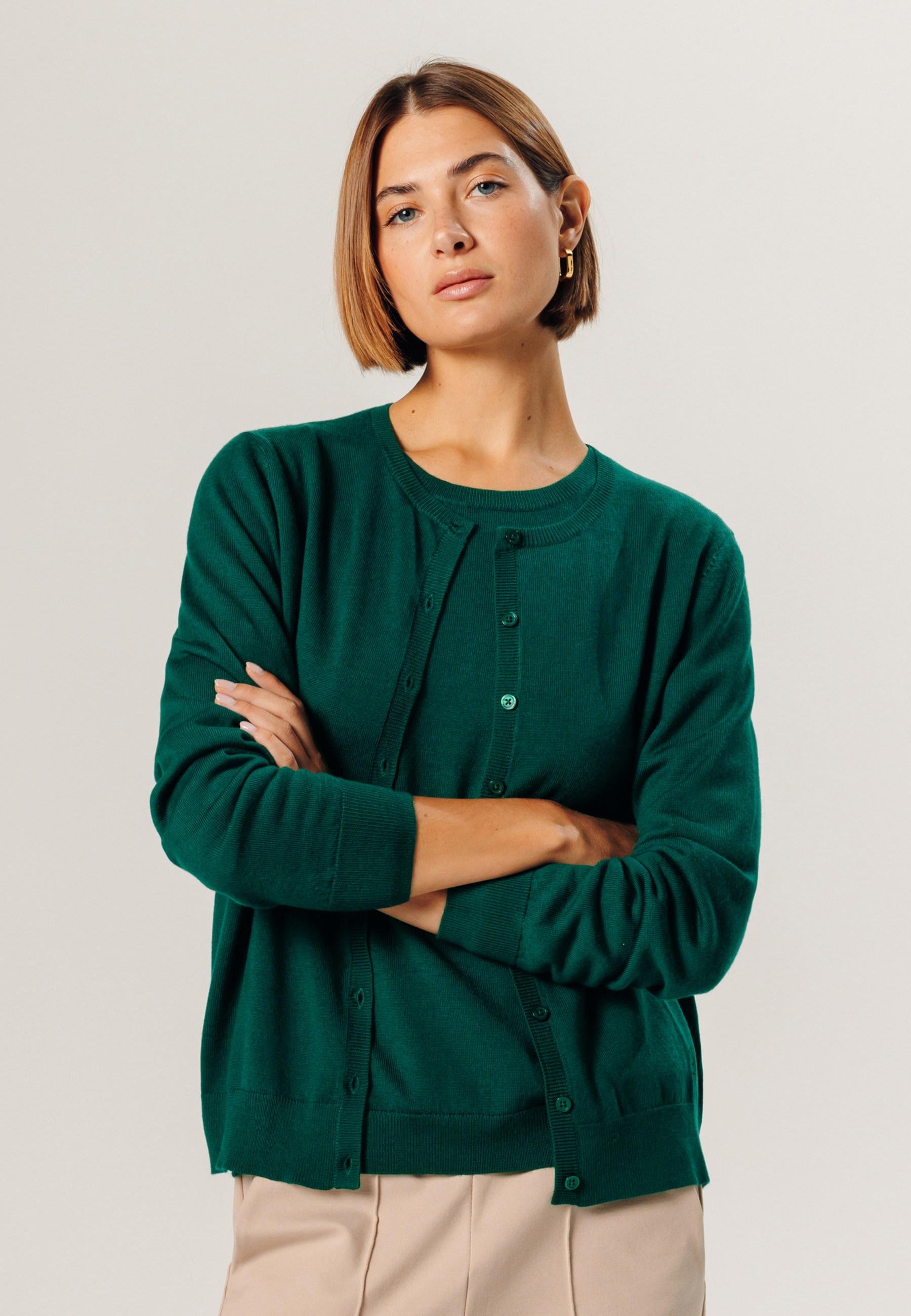 Merino wool cardigan RODIER Green
