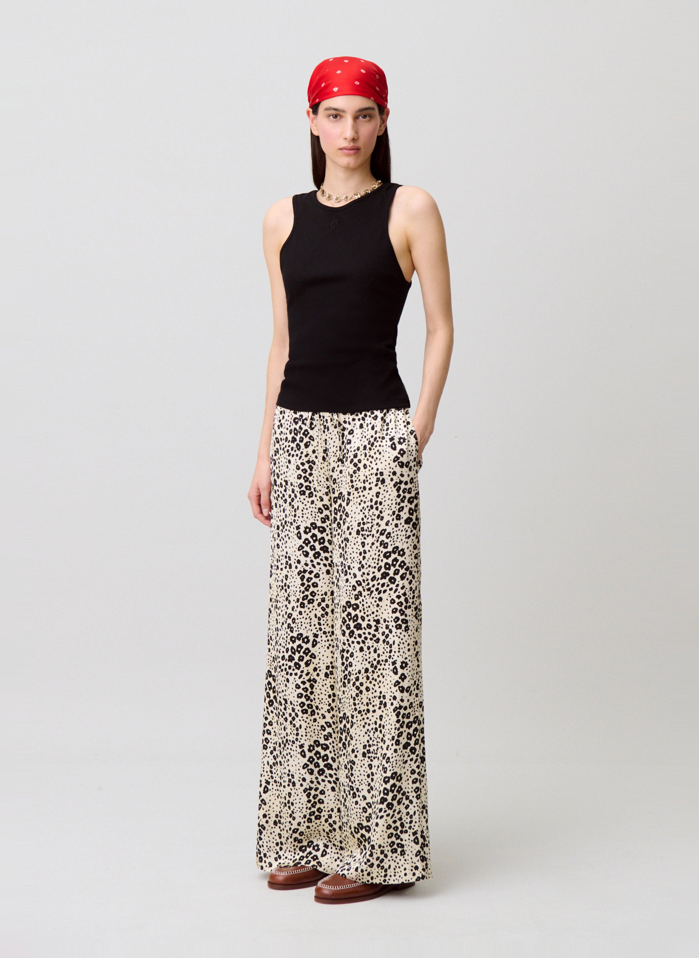 Pantalon large imprimé CLAUDIE PIERLOT Multicolore