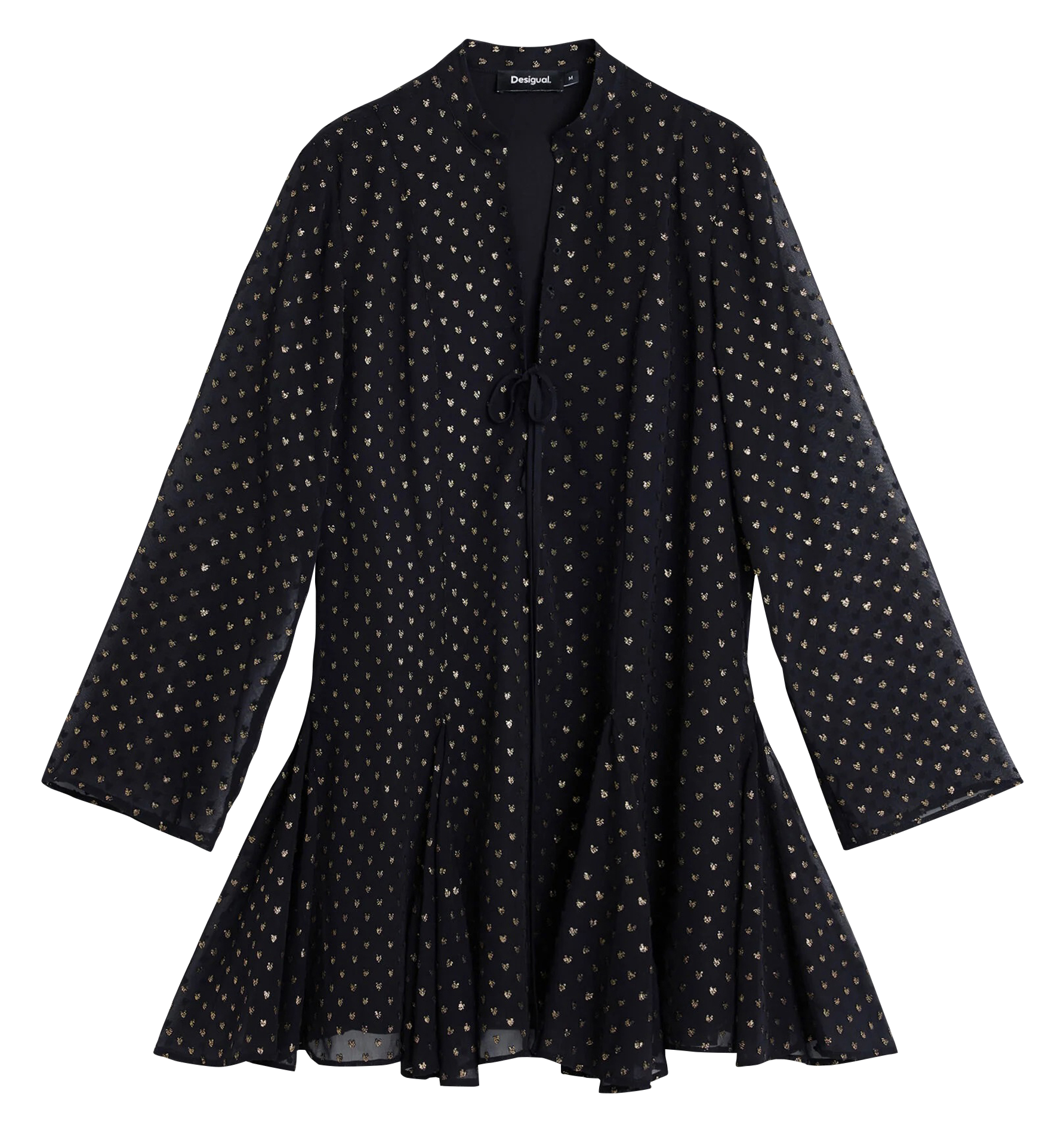 Bedrucktes Kleid DESIGUAL Schwarz