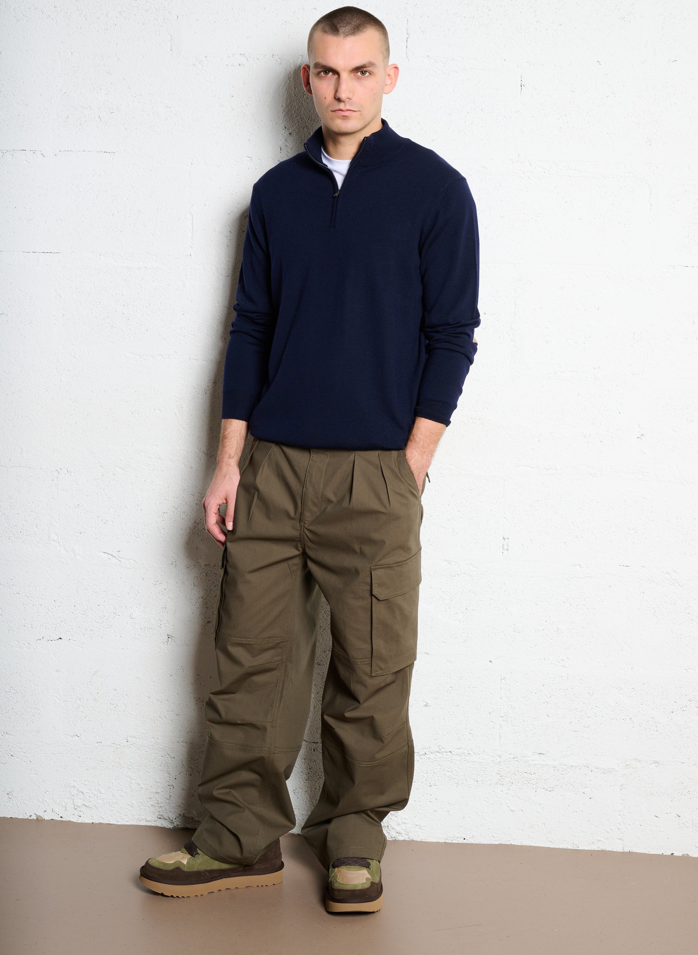 Cotton-blend cargo pants SAISON 1865 Khaki