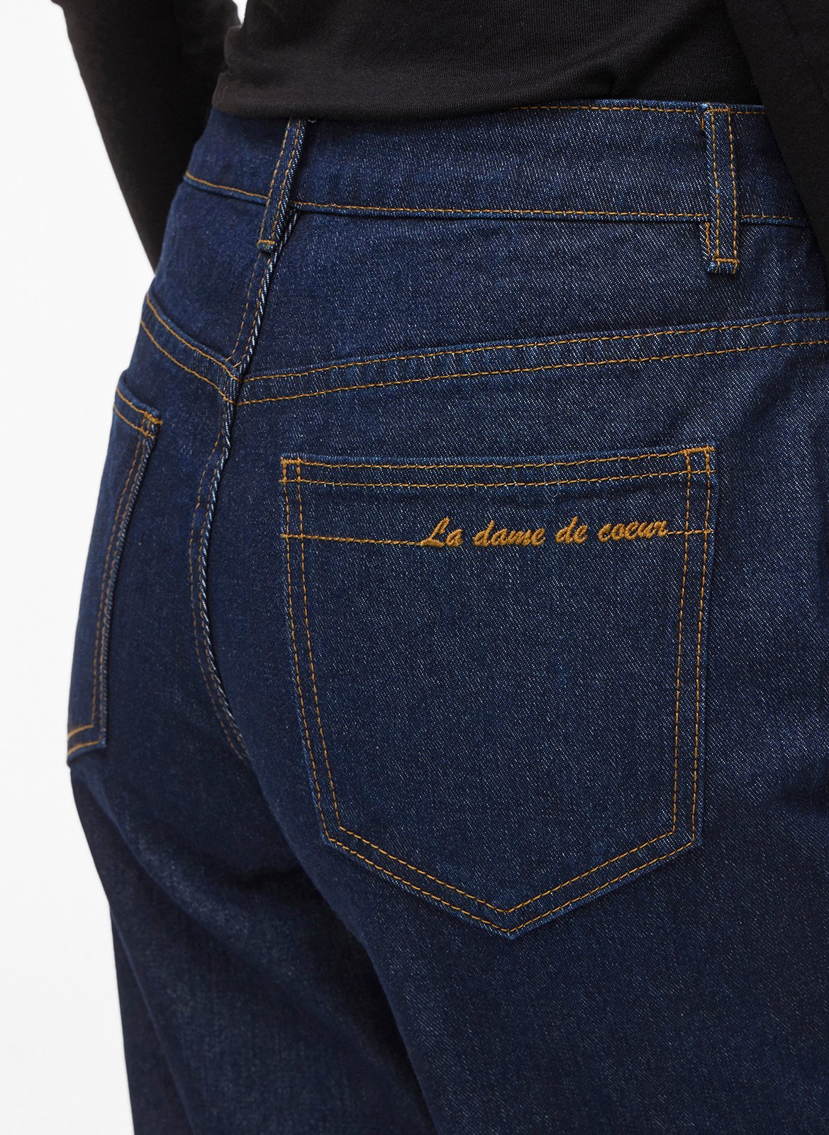 Cotton straight jeans VILA Blue