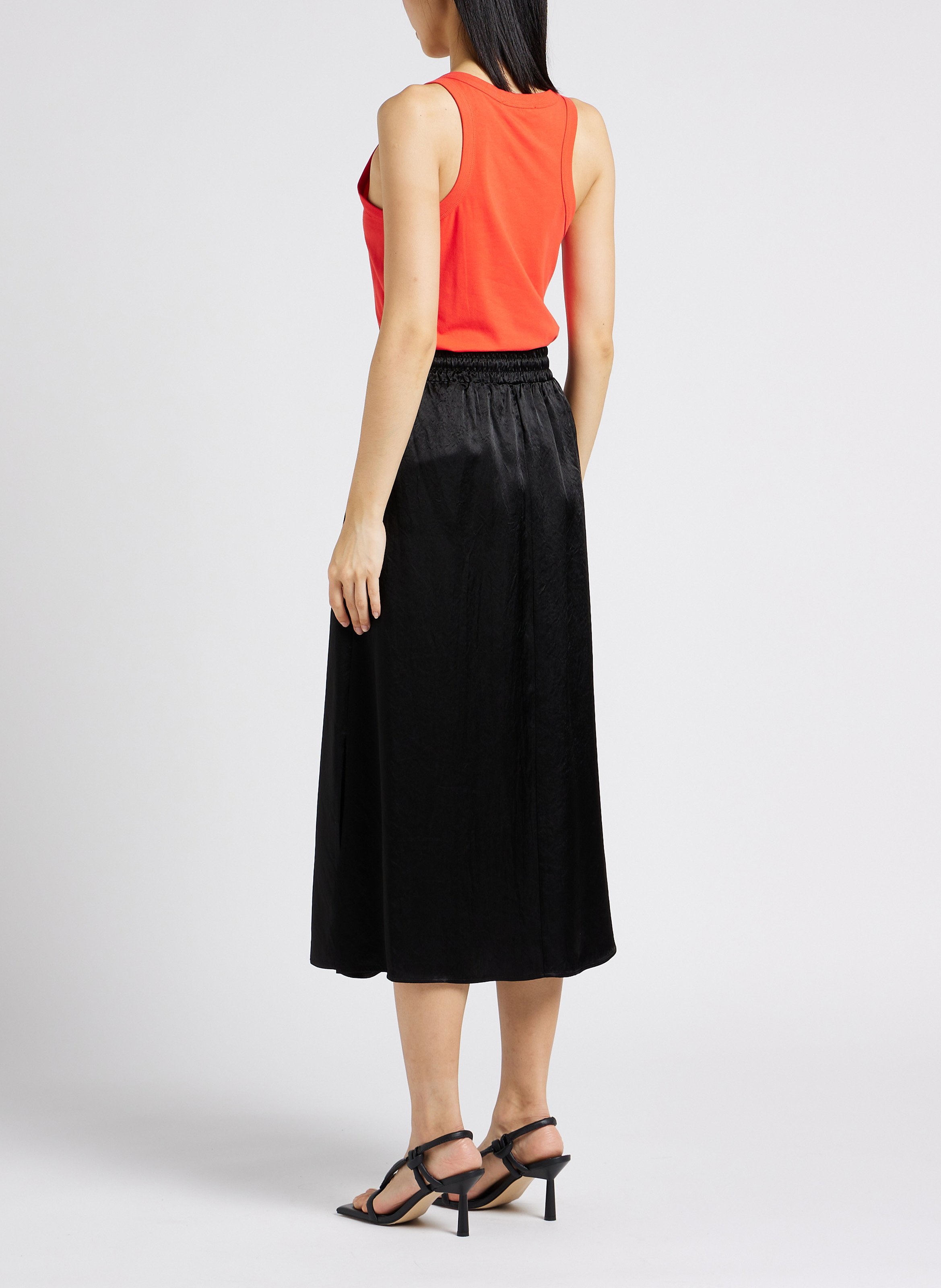 Round-neck cotton-blend tank top MAX MARA LEISURE Orange