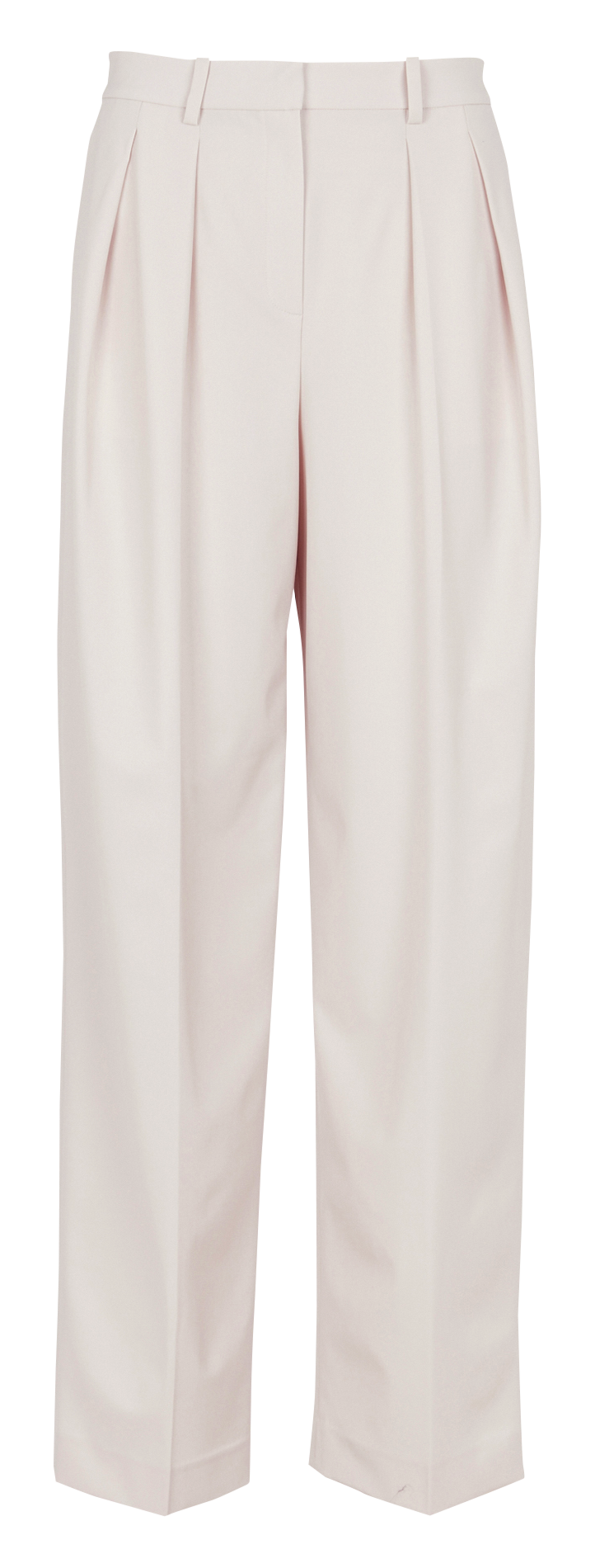 Wide-leg wool-blend pants with high waist THEORY Beige