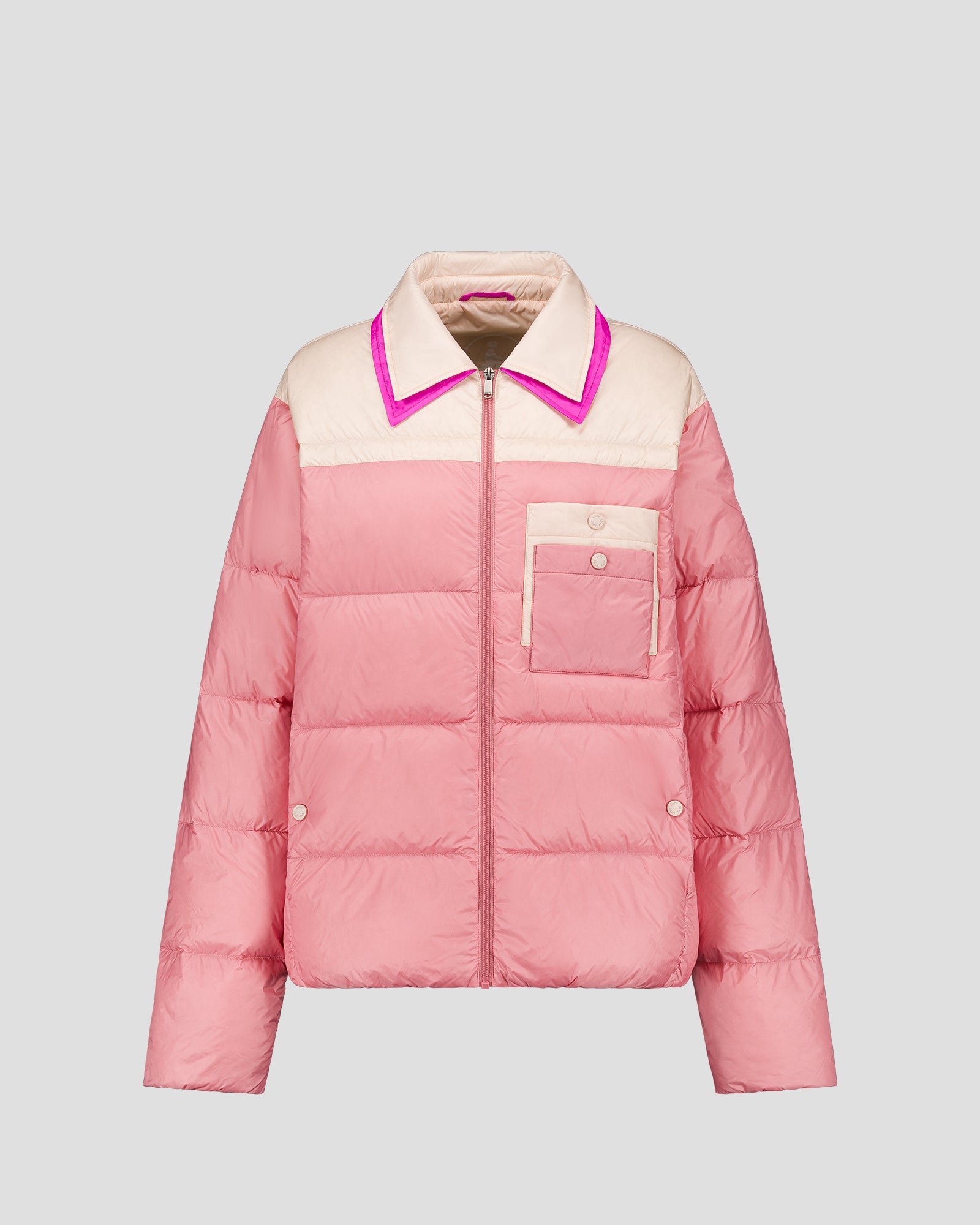 Two-tone unisex puffer jacket JOTT Pink