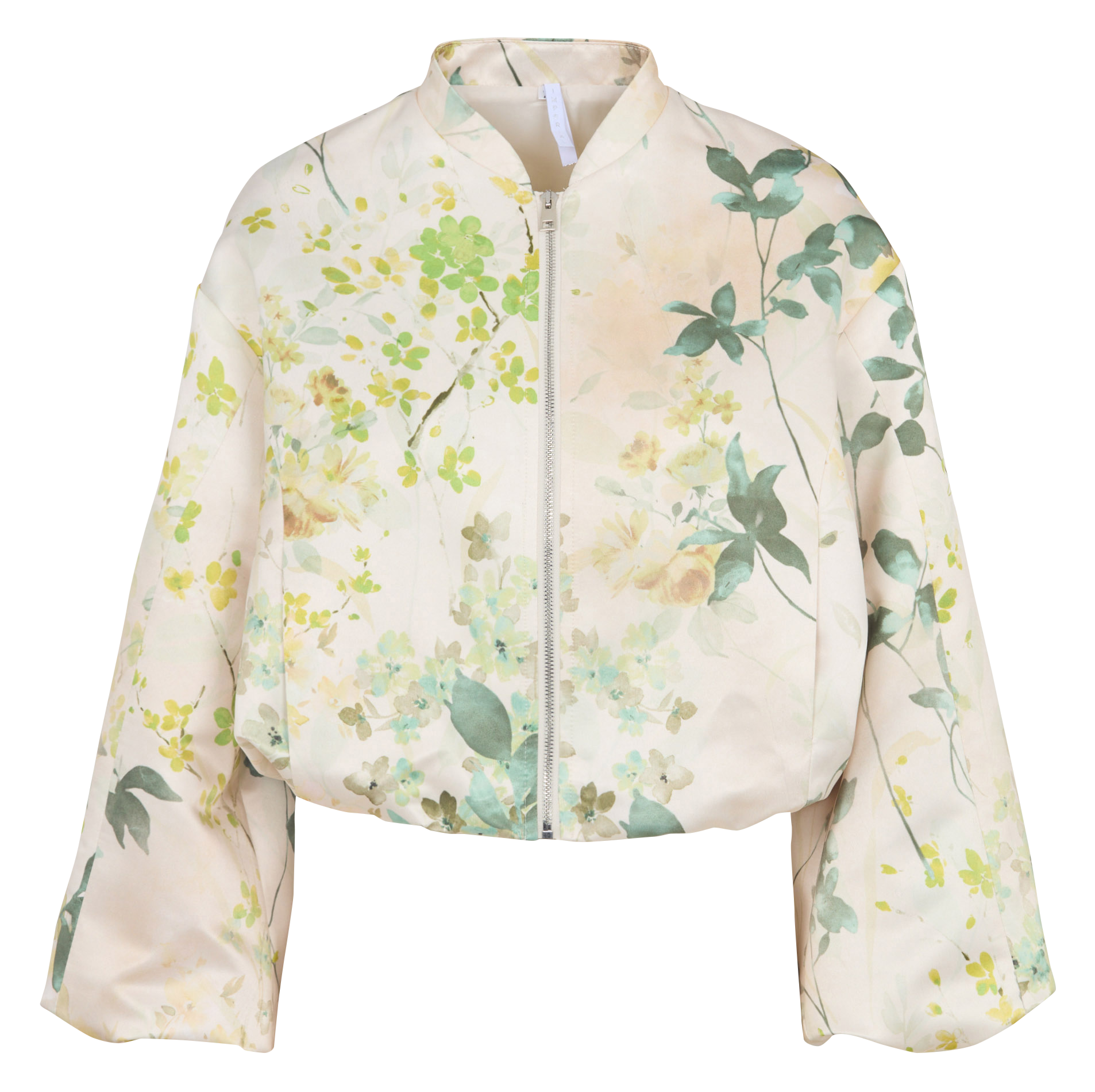 Oversized printed teddy collar jacket IMPERIAL Beige